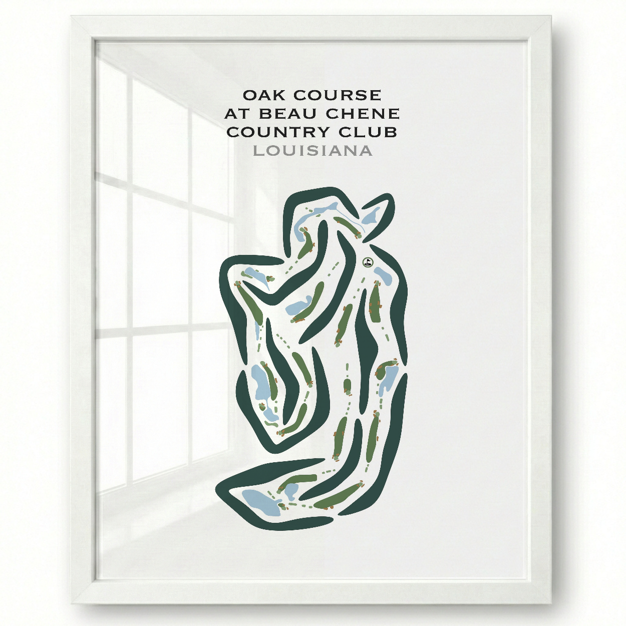 Oak Course at Beau Chene Country Club, Louisiana - Printed Golf Courses