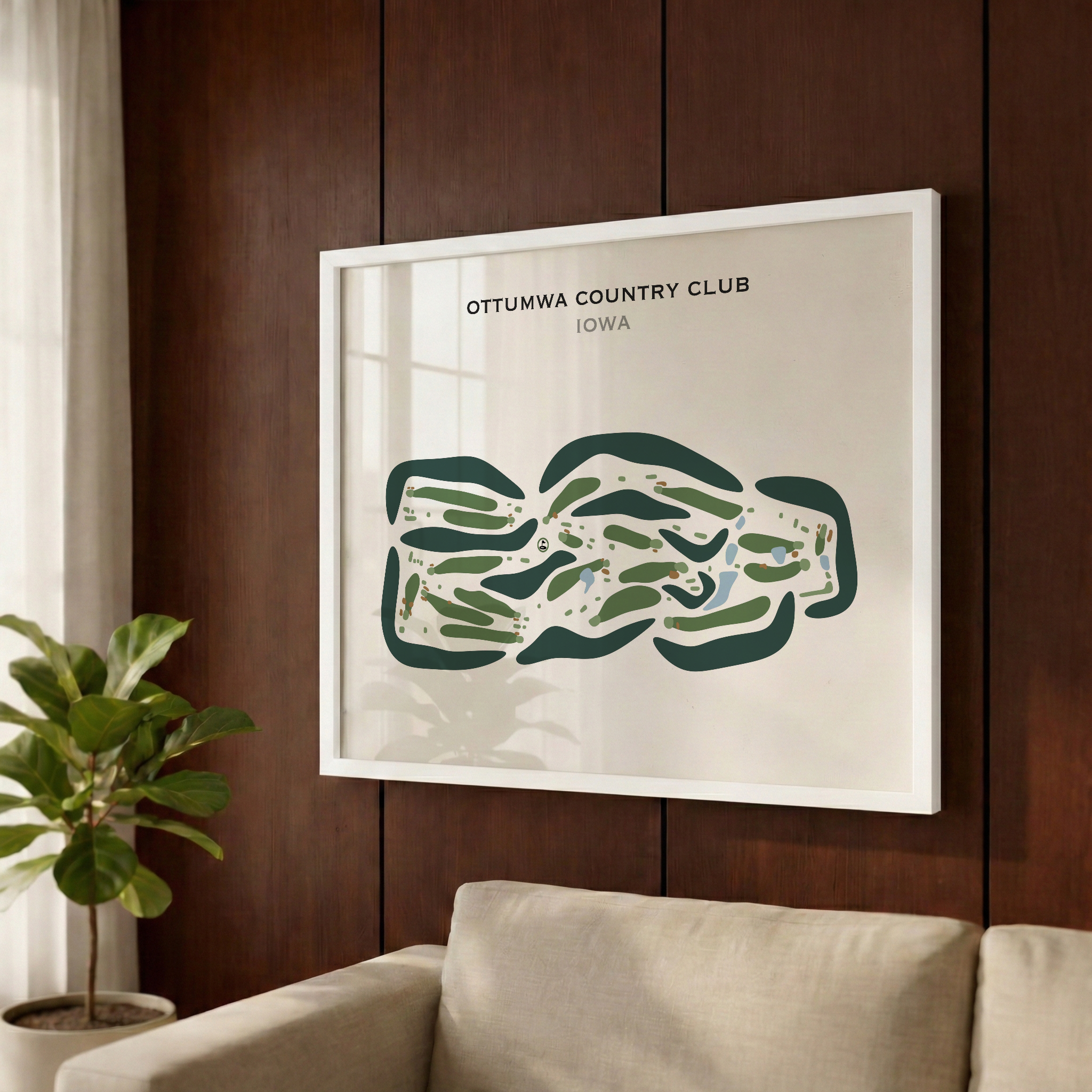 Ottumwa Country Club, Iowa - Printed Golf Courses