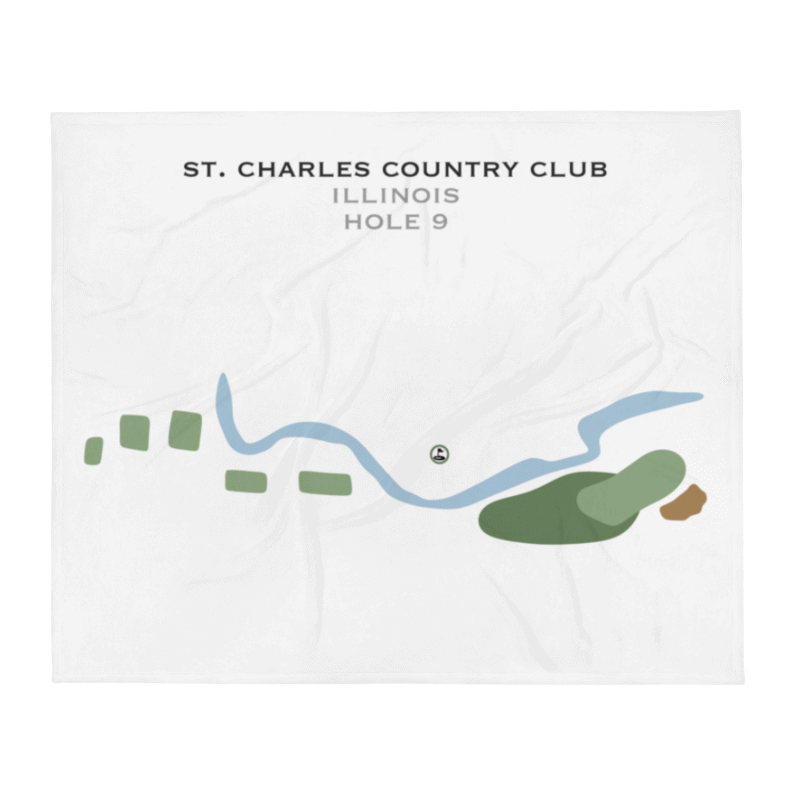 St. Charles Country Club - Hole #9, Illinois - Printed Golf Courses