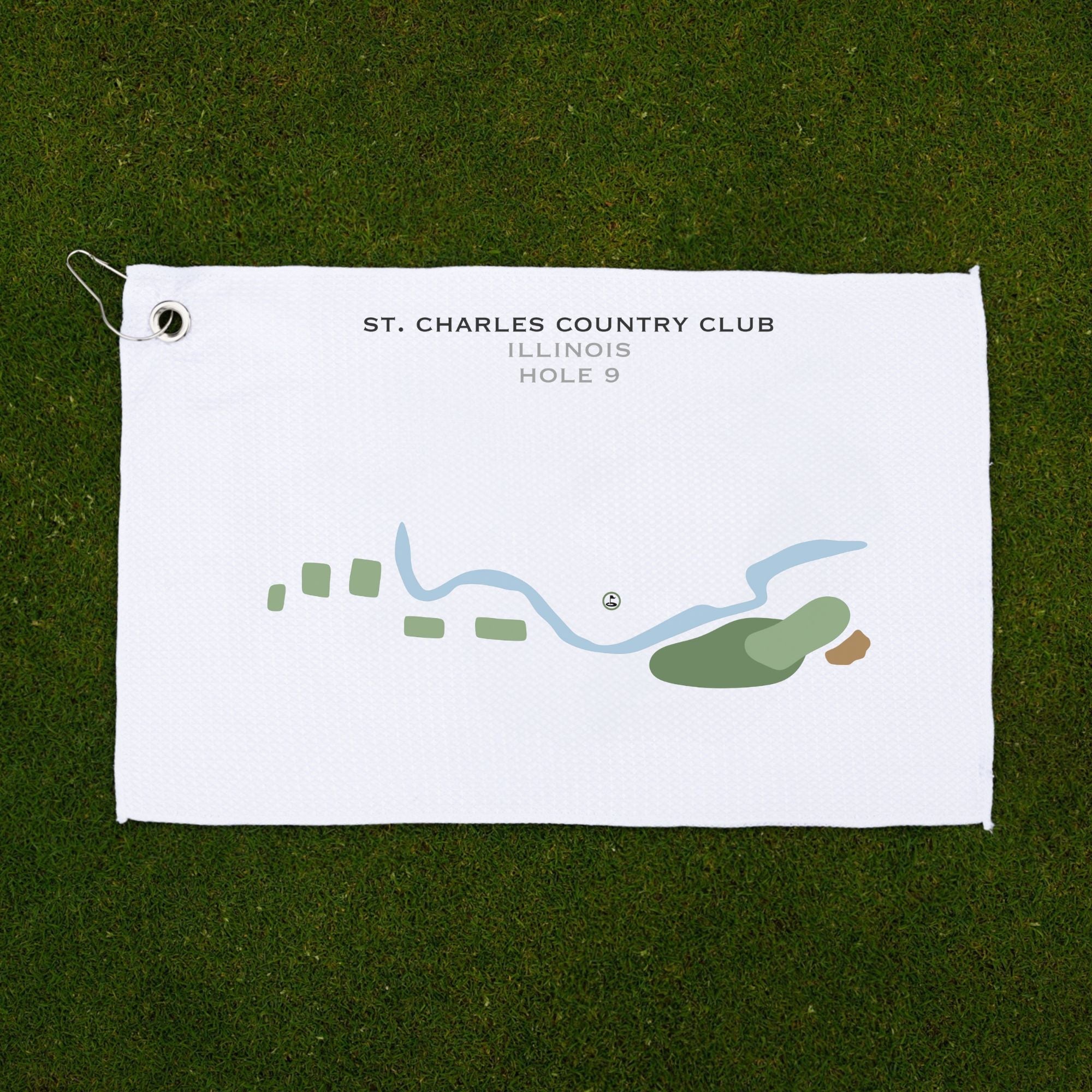 St. Charles Country Club - Hole #9, Illinois - Printed Golf Courses