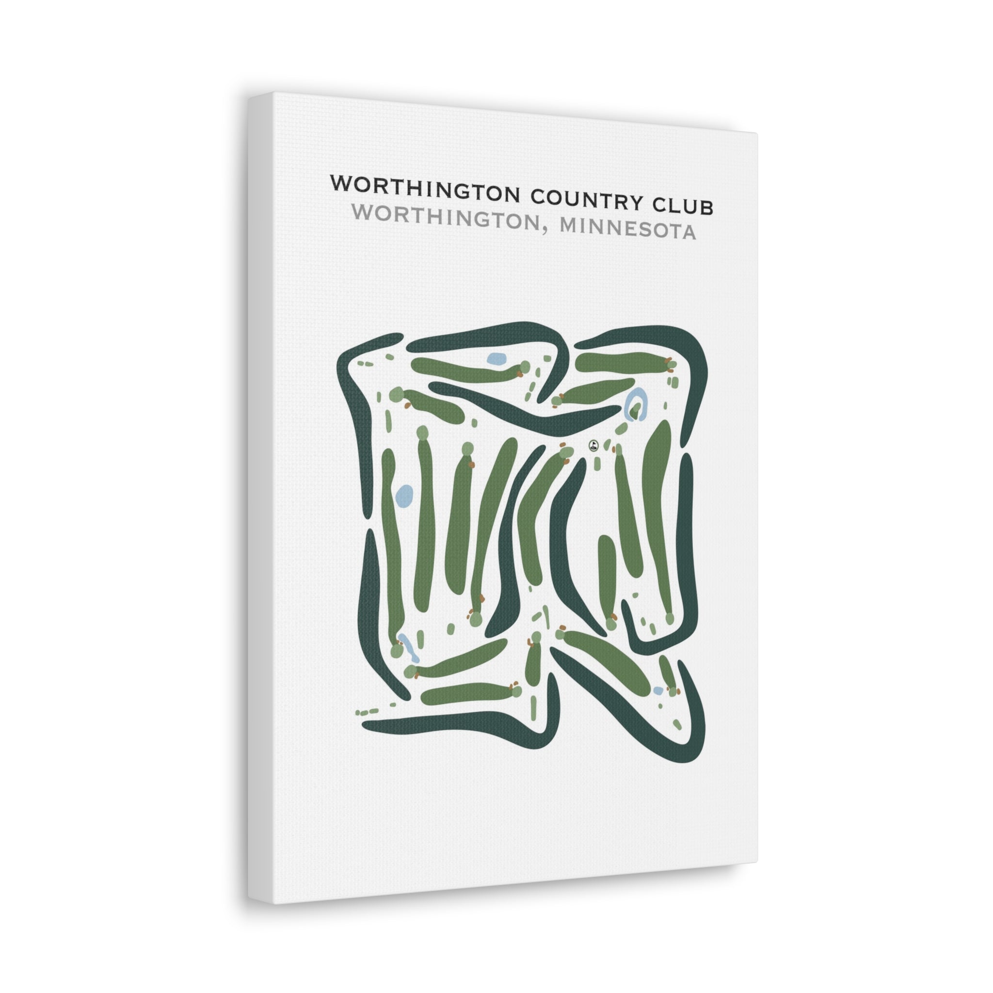 Worthington Country Club, Minnesota - Printed Golf Courses