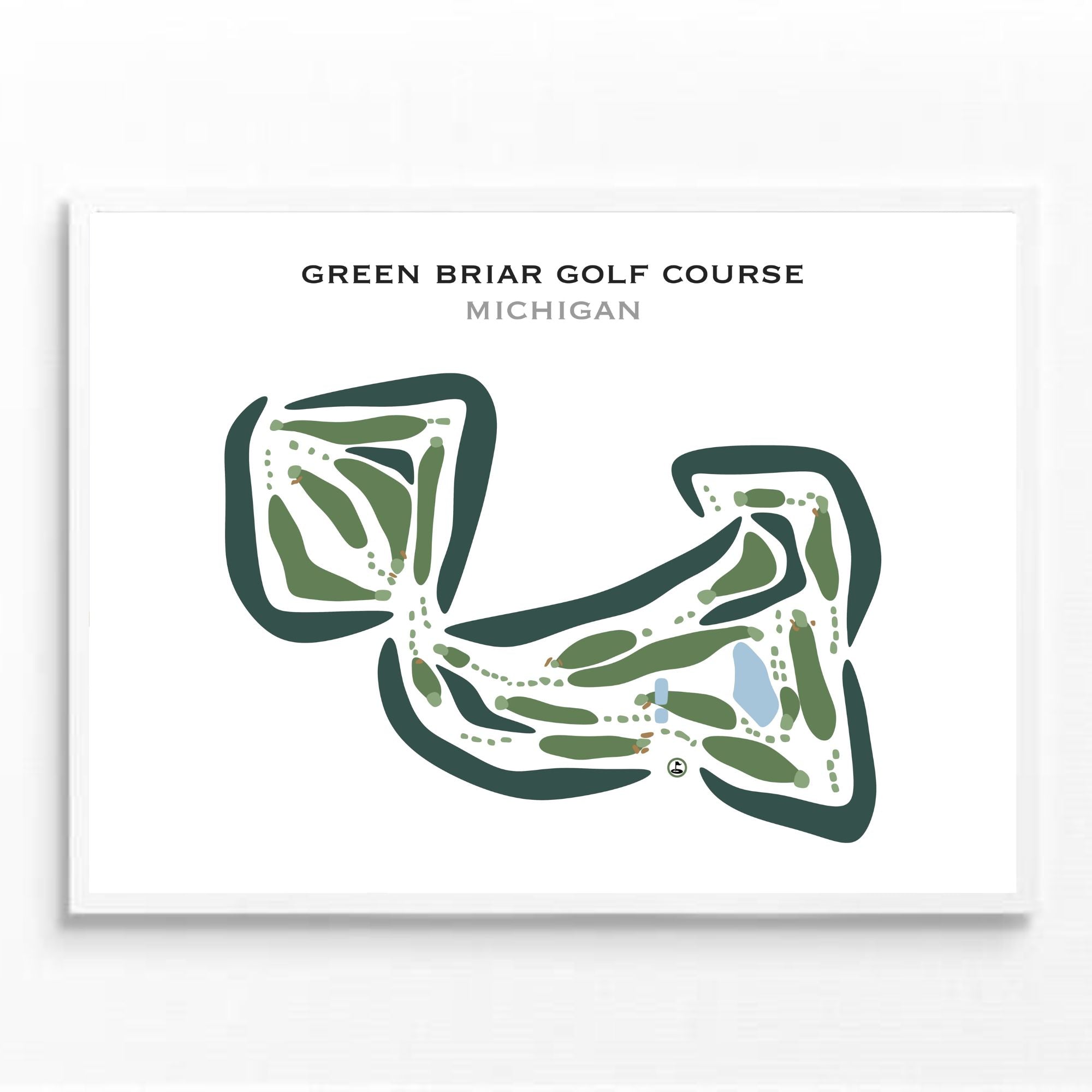 Green Briar Golf Course, Michigan - Printed Golf Courses