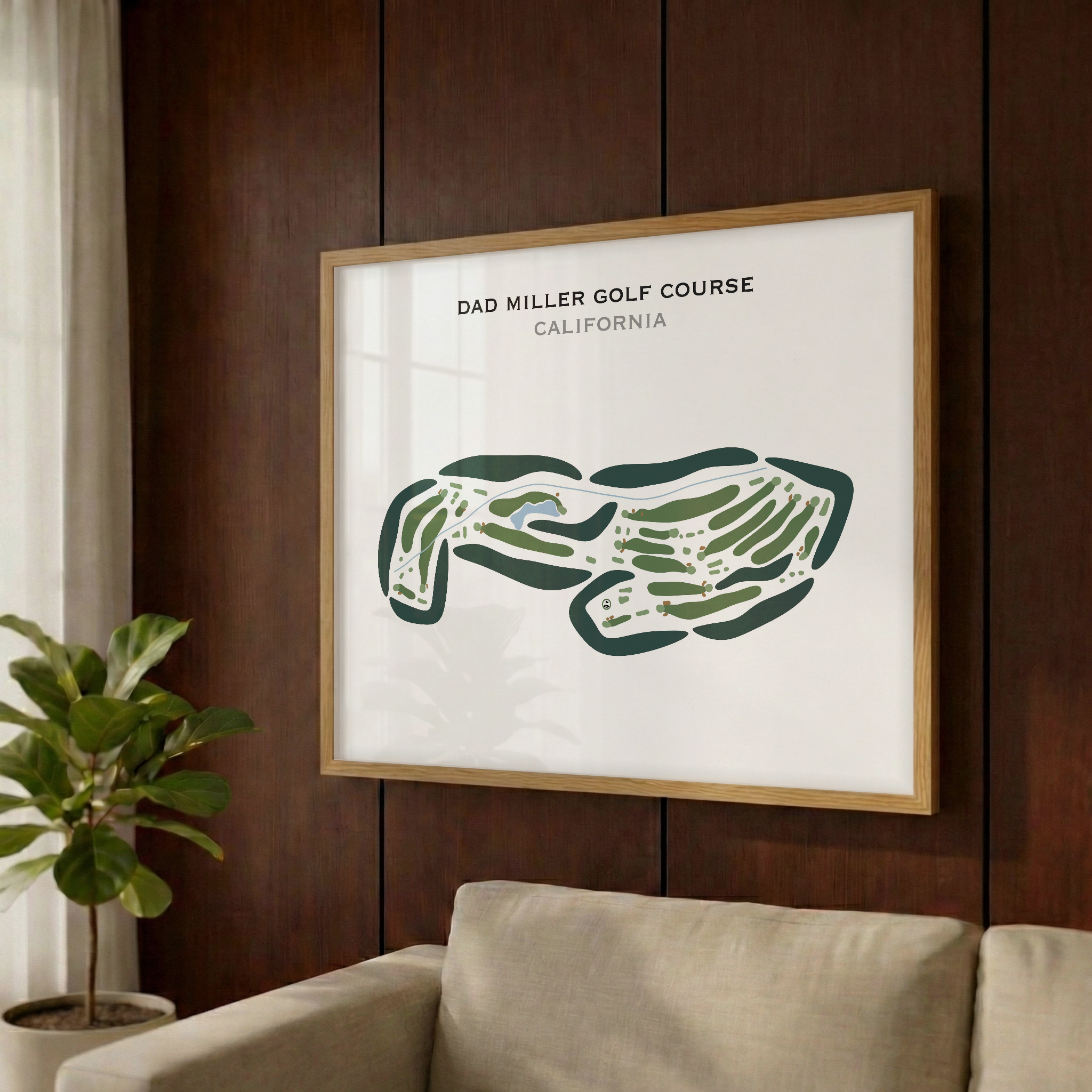 Dad Miller Golf Course, California - Printed Golf Course