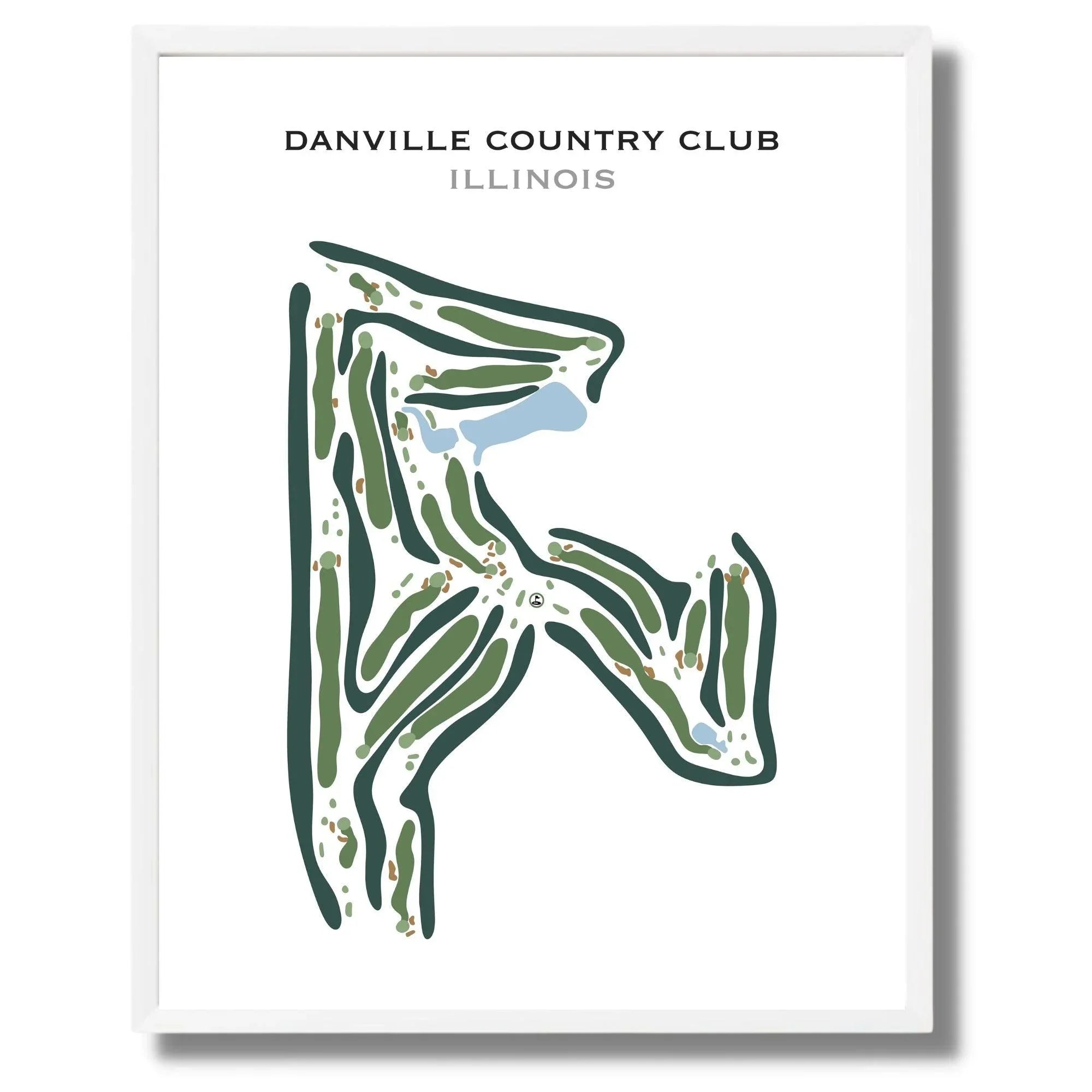 Danville Country Club, Illinois - Printed Golf Course