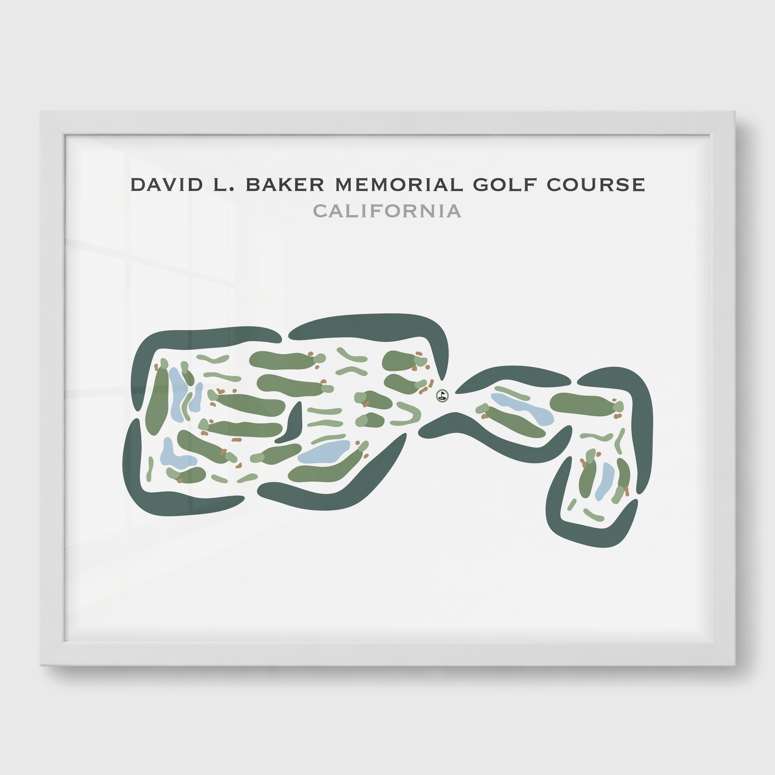 David L. Baker Memorial Golf Course, California - Printed Golf Courses
