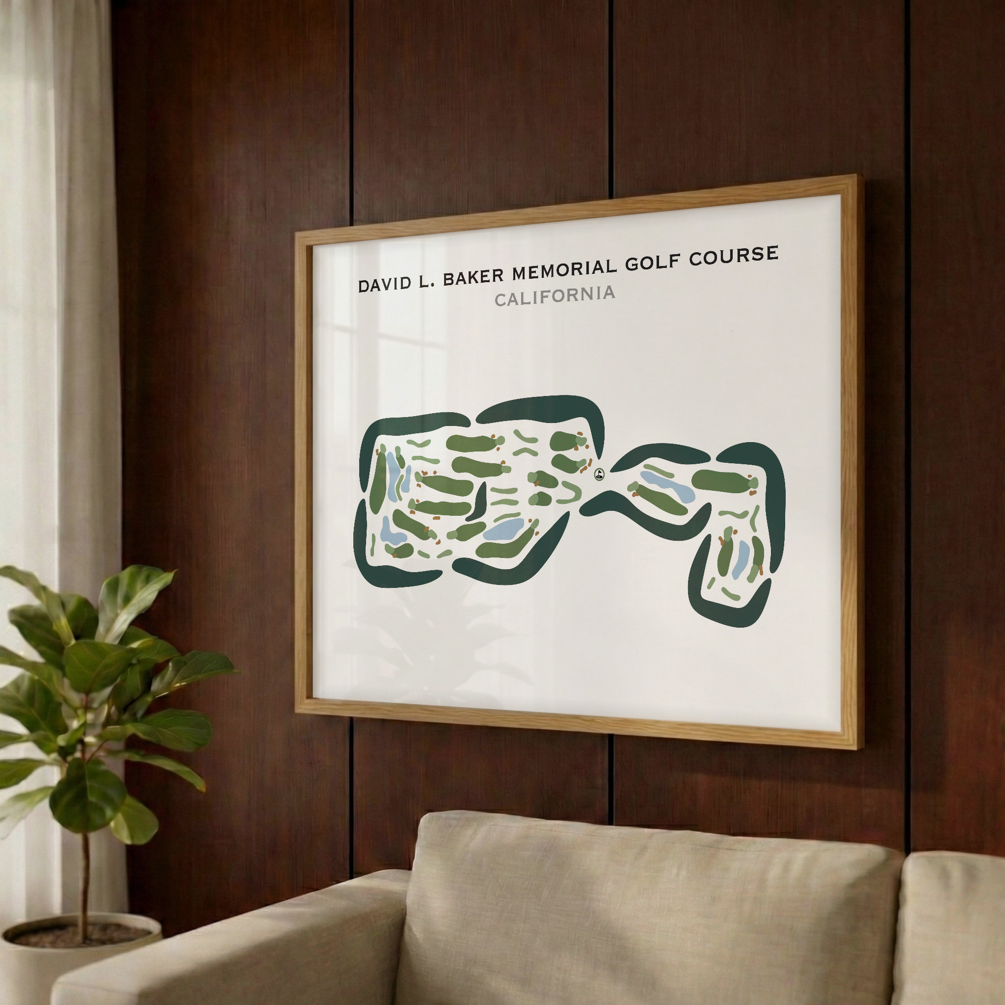 David L. Baker Memorial Golf Course, California - Printed Golf Courses