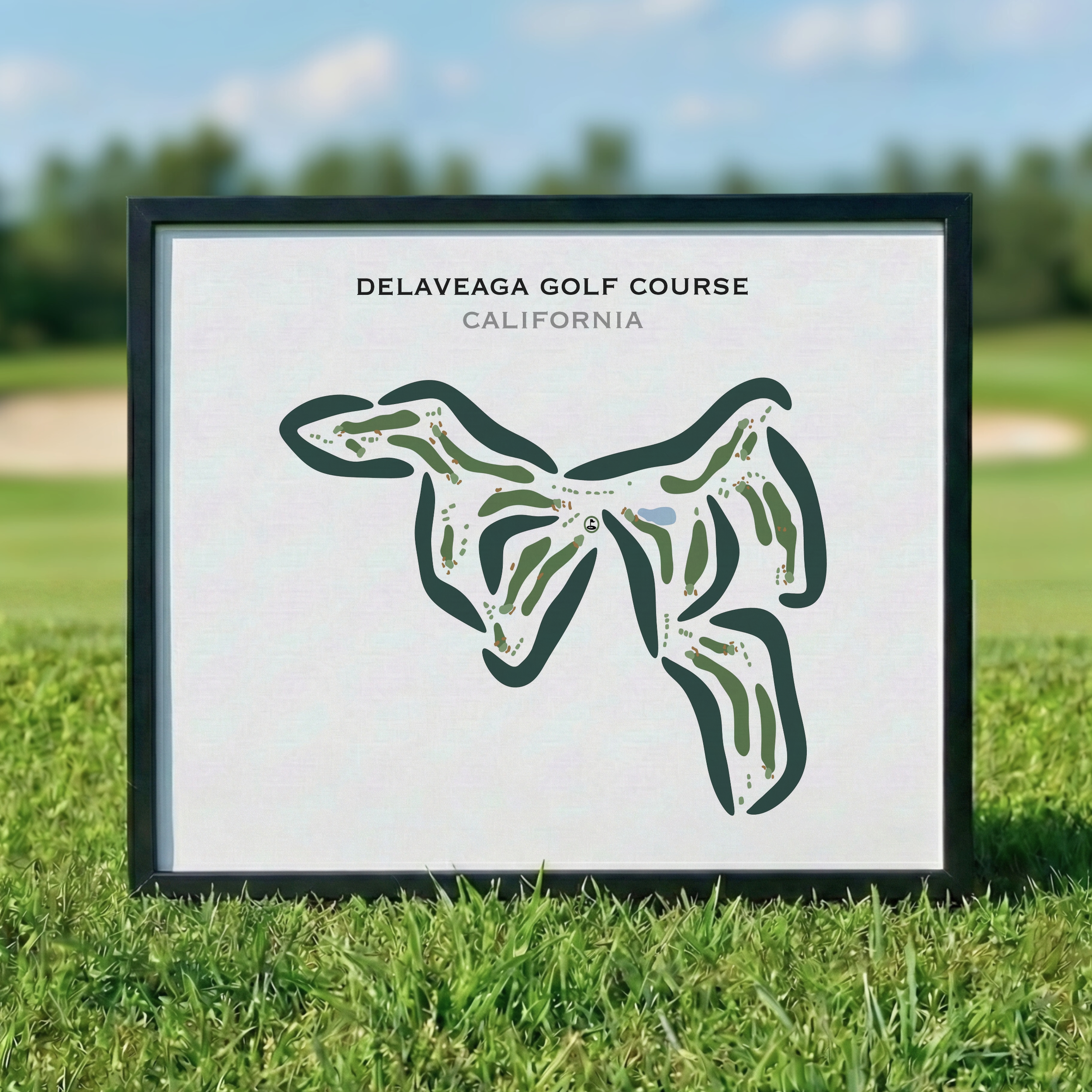 DeLaveaga Golf Course, California - Printed Golf Course
