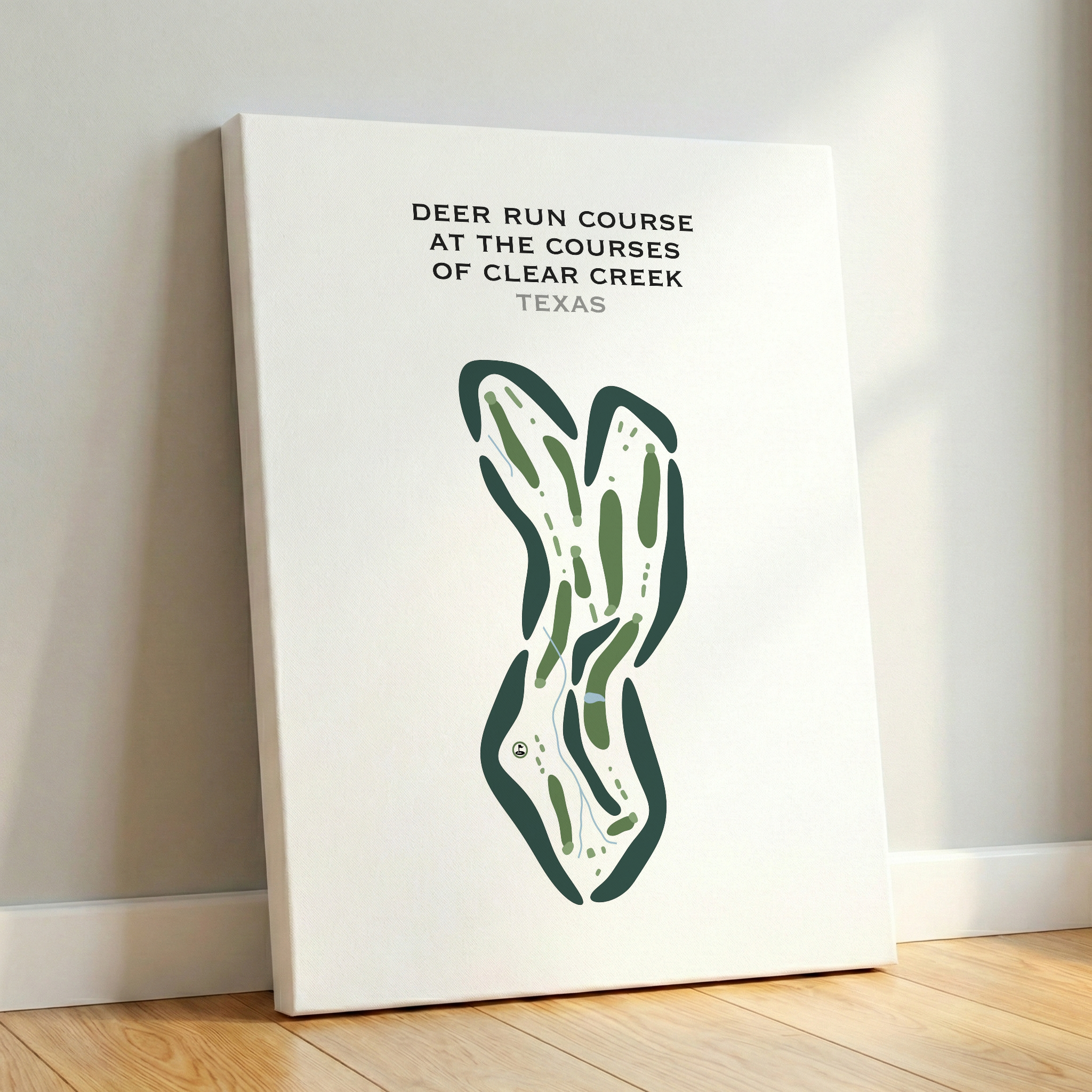Deer Run Course at The Courses of Clear Creek, Texas - Printed Golf Courses