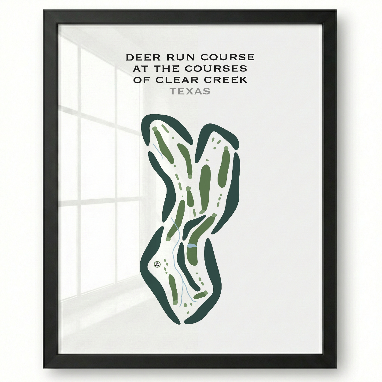 Deer Run Course at The Courses of Clear Creek, Texas - Printed Golf Courses