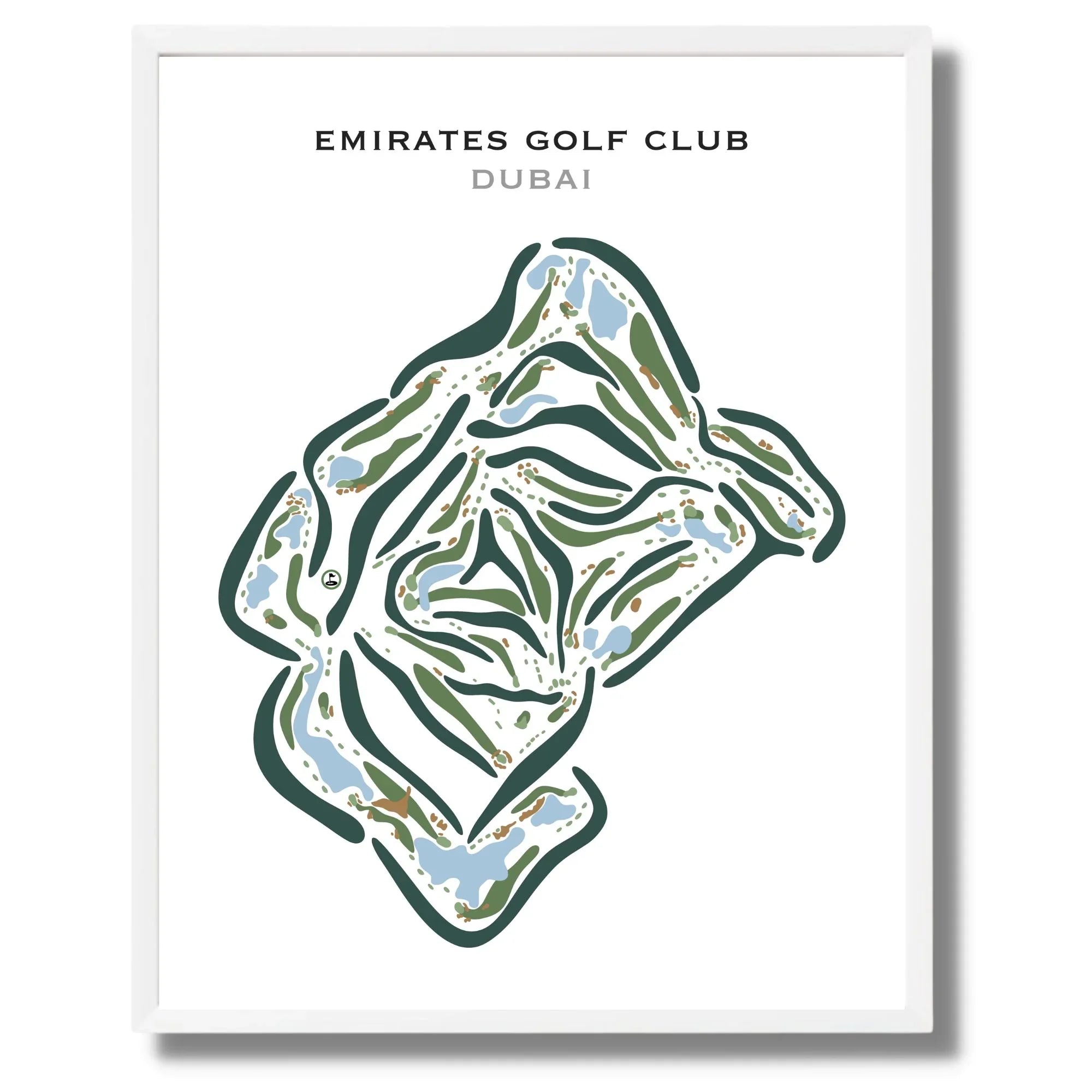 Emirates Golf Club, The Faldo Course, Dubai - Printed Golf Courses