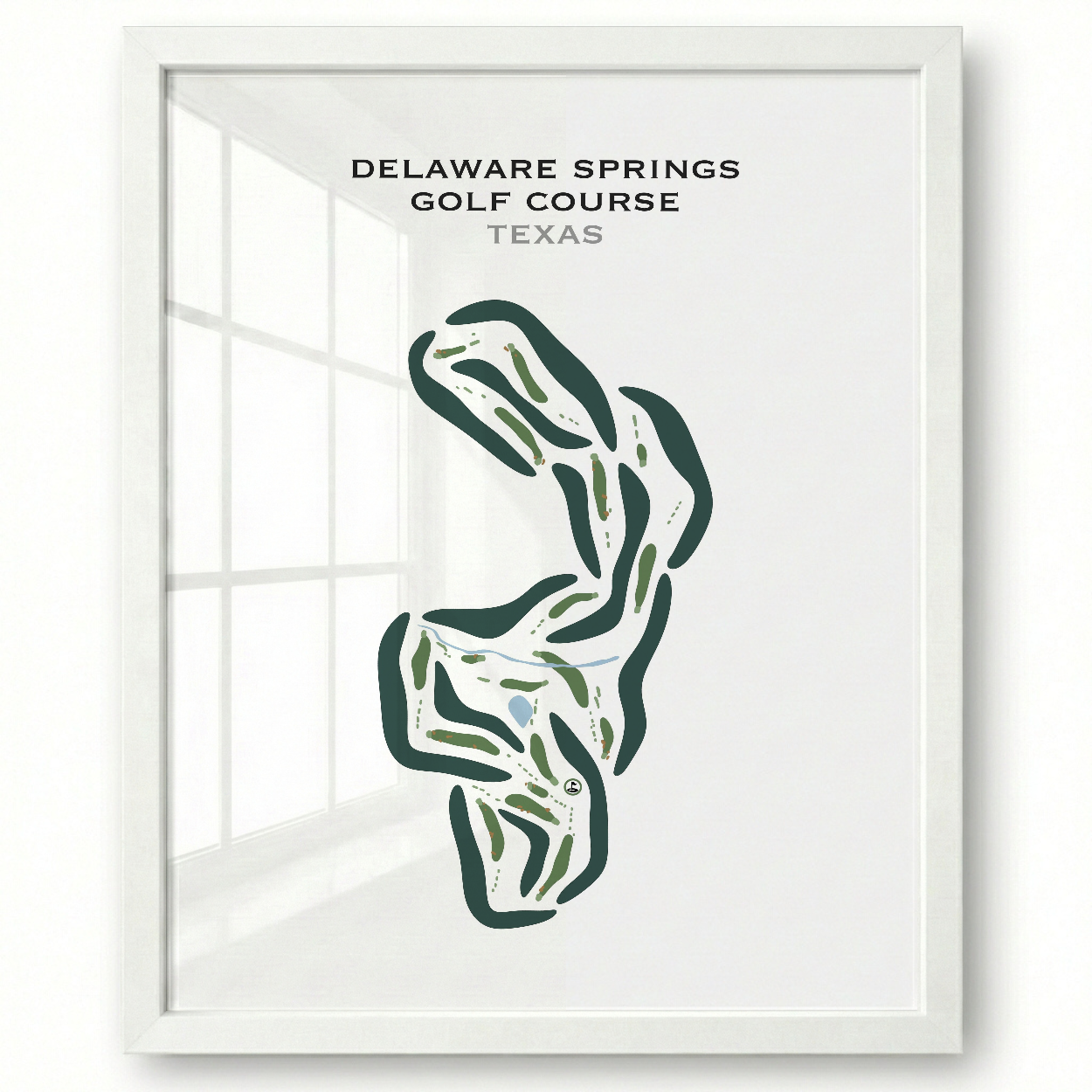 Delaware Springs Golf Course, Texas - Printed Golf Course