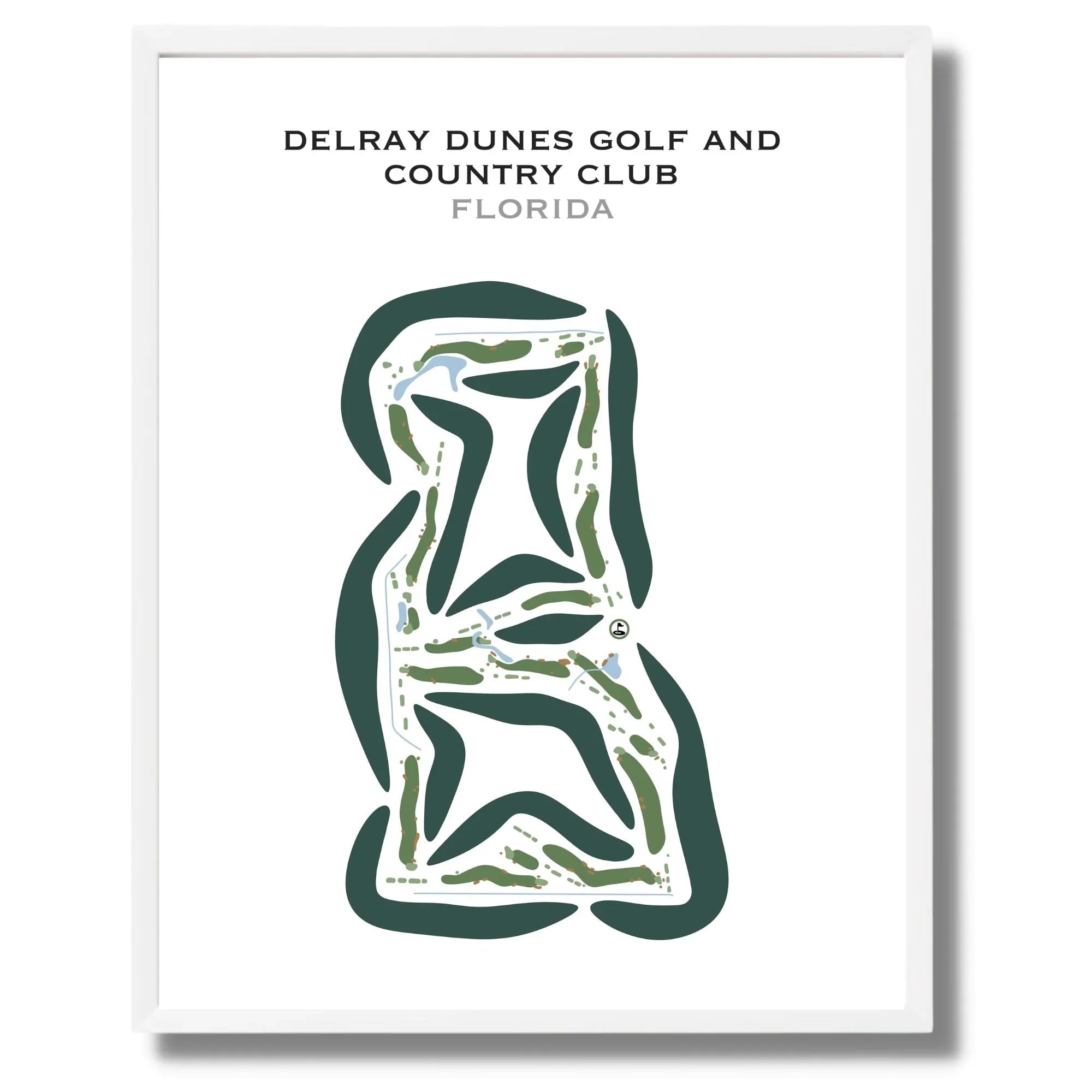 Delray Dunes Golf & Country Club, Florida - Printed Golf Courses