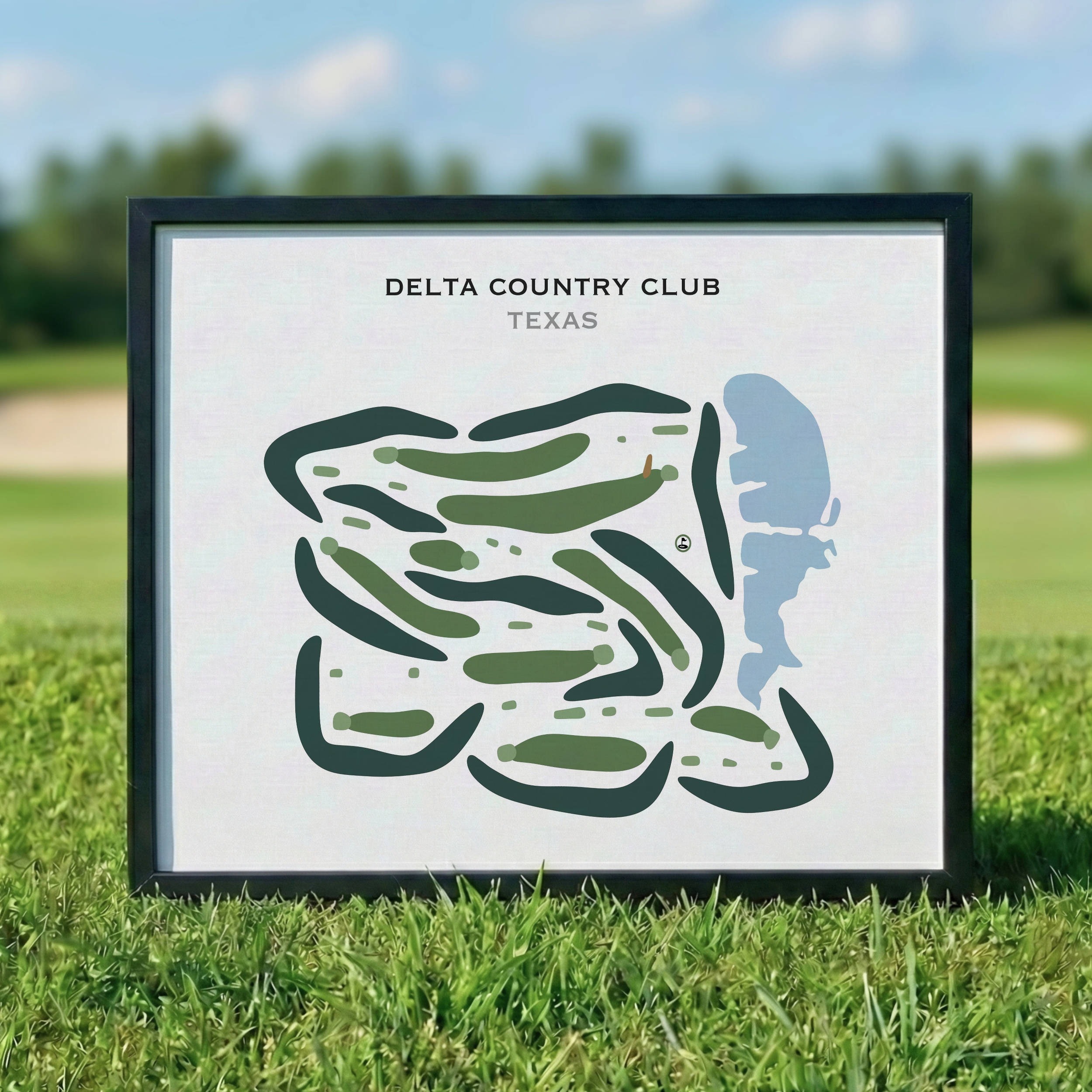 Delta Country Club, Texas - Printed Golf Courses