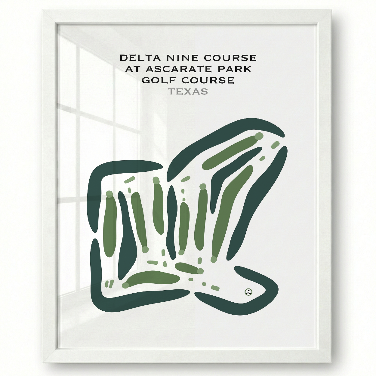 Delta Nine Course at Ascarate Park Golf Course, Texas - Printed Golf Courses