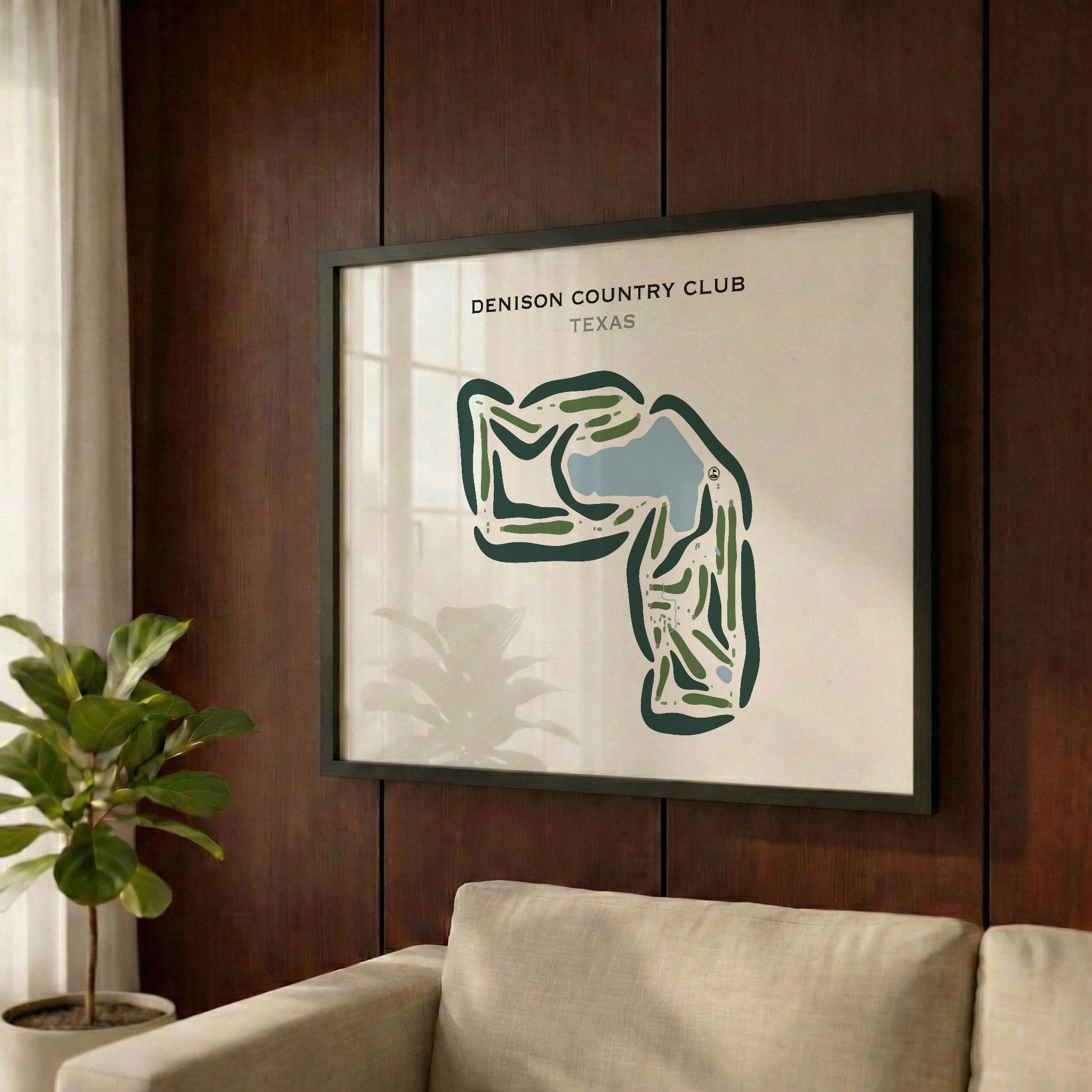 Denison Country Club, Texas - Printed Golf Courses