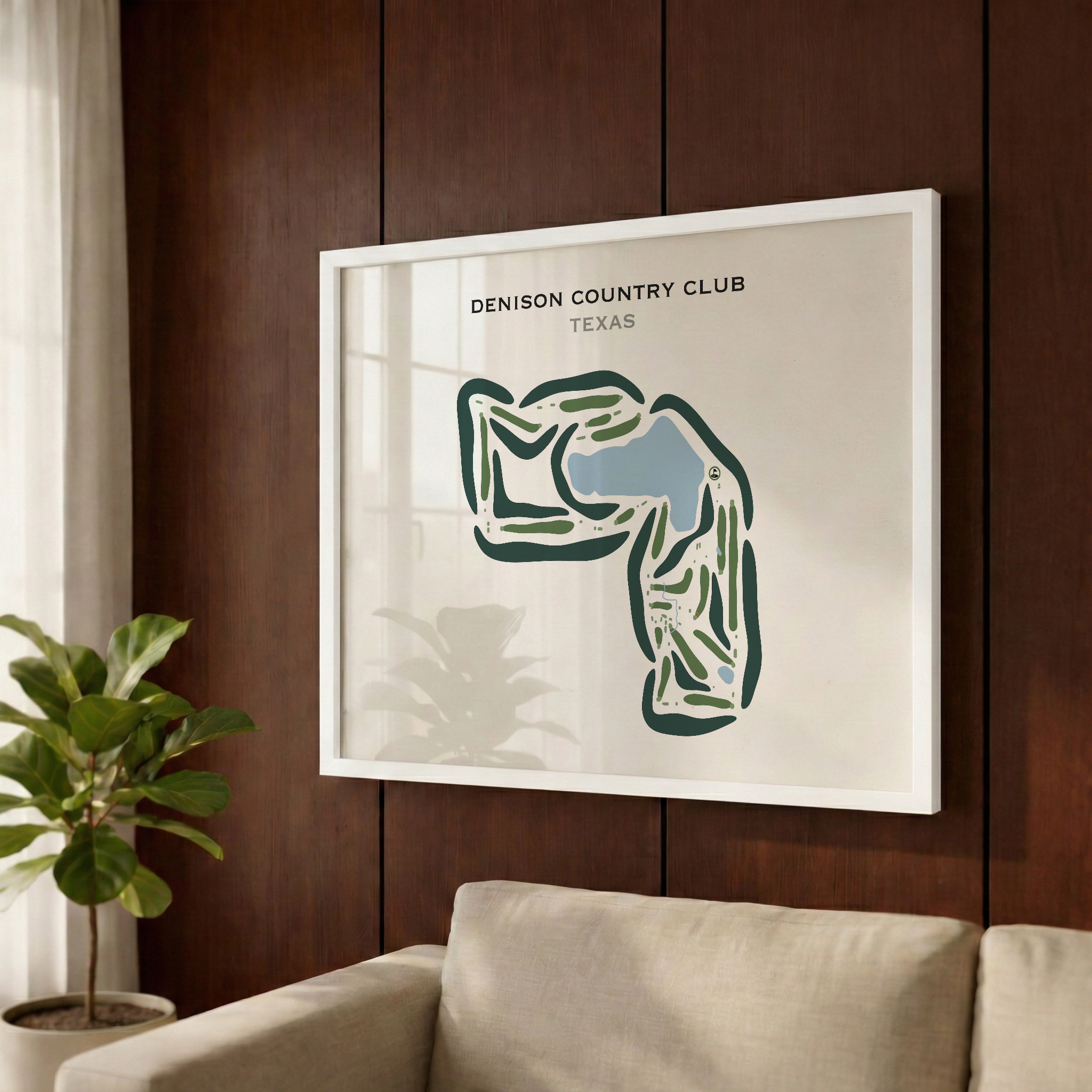 Denison Country Club, Texas - Printed Golf Courses