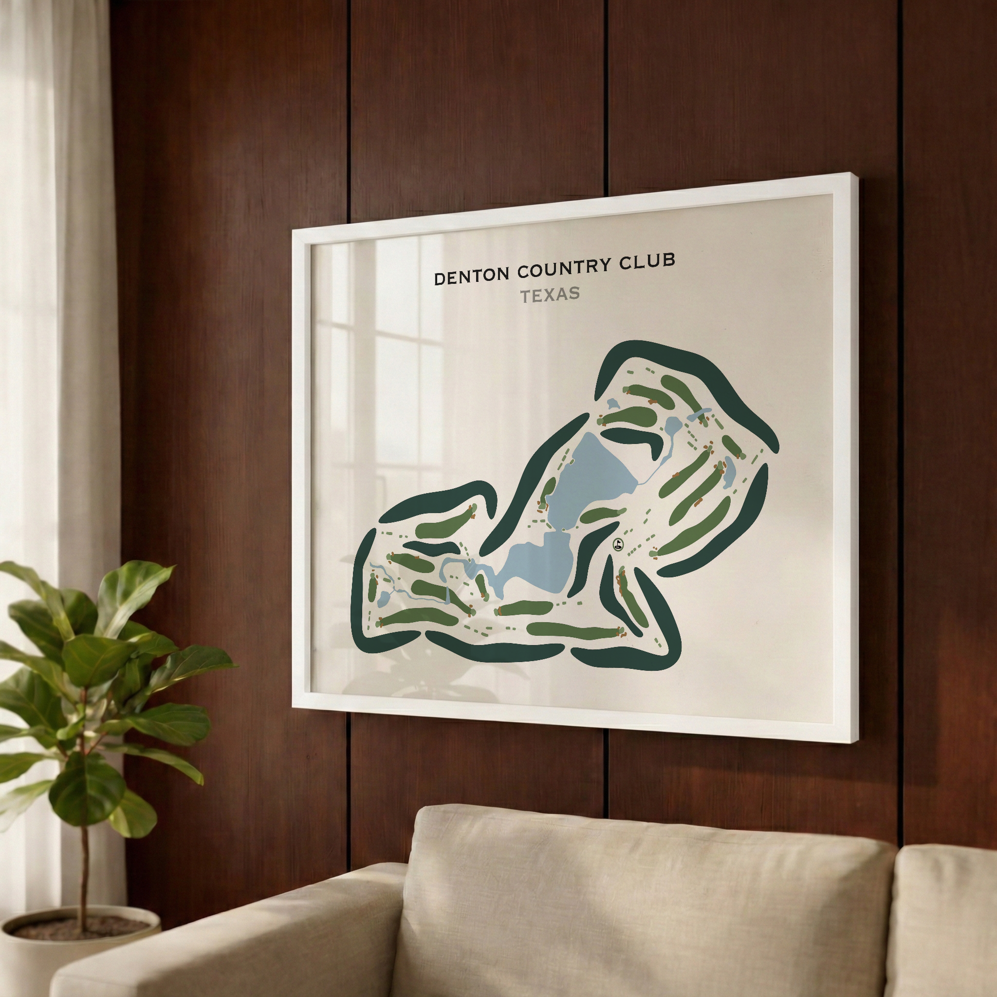Denton Country Club, Texas - Printed Golf Courses