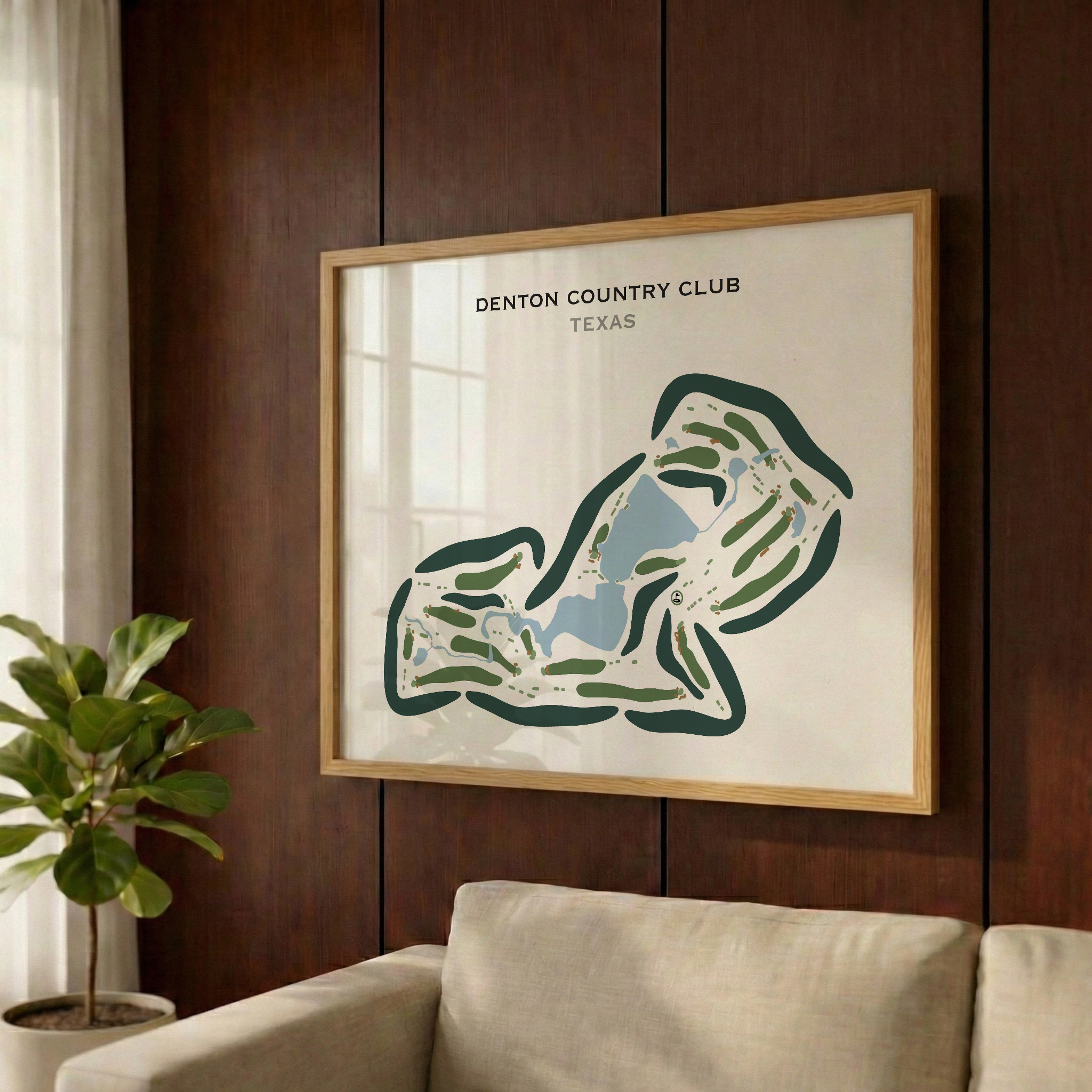 Denton Country Club, Texas - Printed Golf Courses