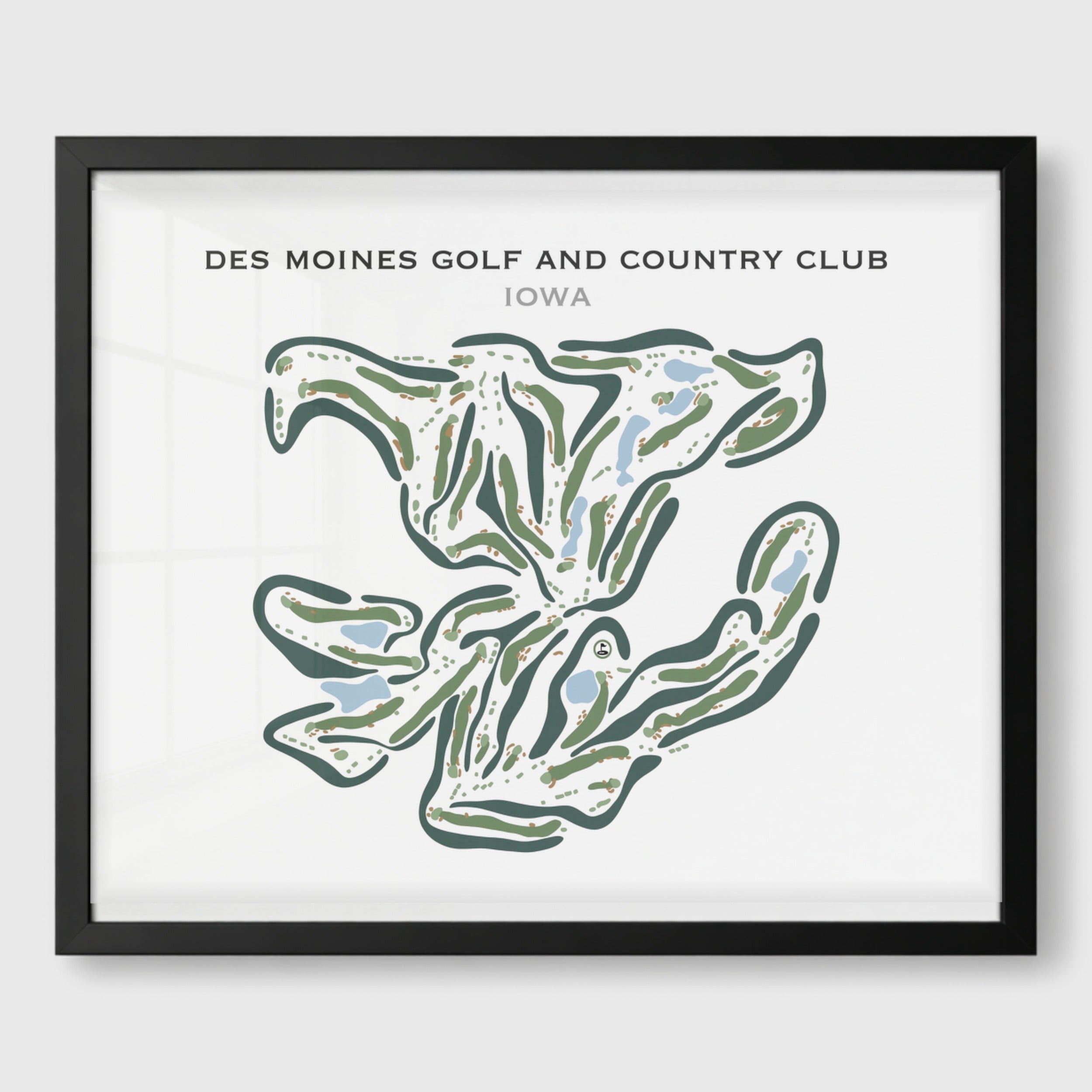 Des Moines Golf & Country Club, Iowa - Printed Golf Courses