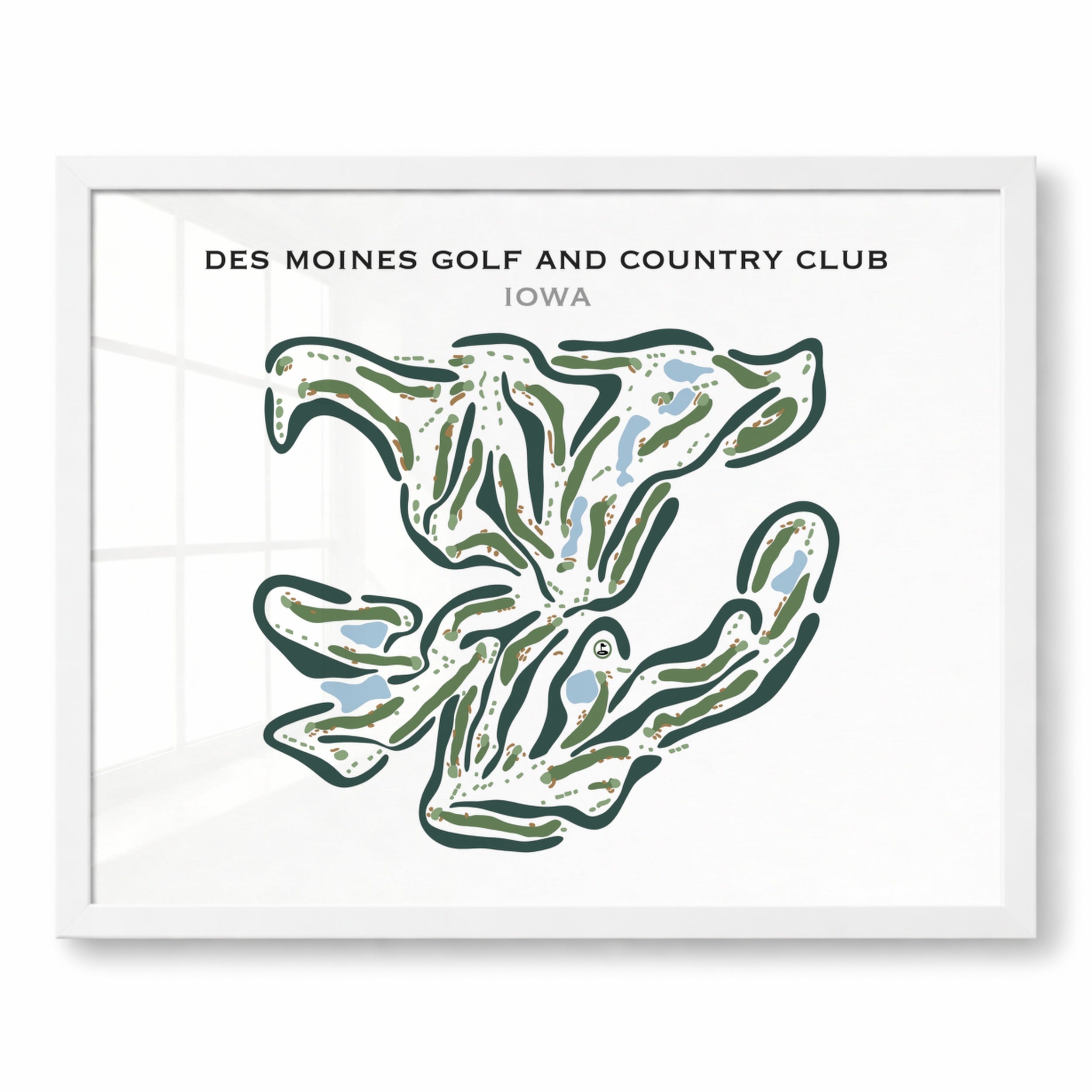Des Moines Golf & Country Club, Iowa - Printed Golf Courses