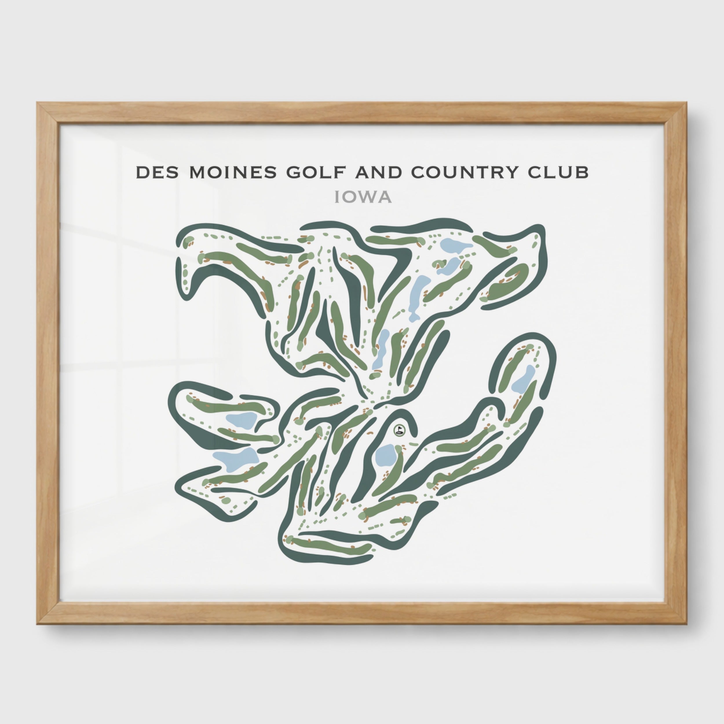 Des Moines Golf & Country Club, Iowa - Printed Golf Courses