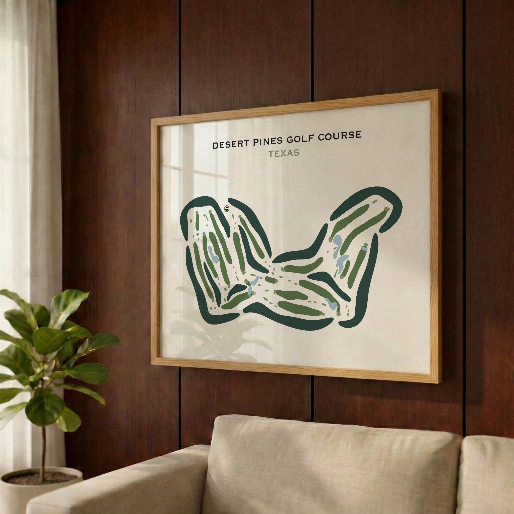 Desert Pines Golf Course, Texas - Printed Golf Courses