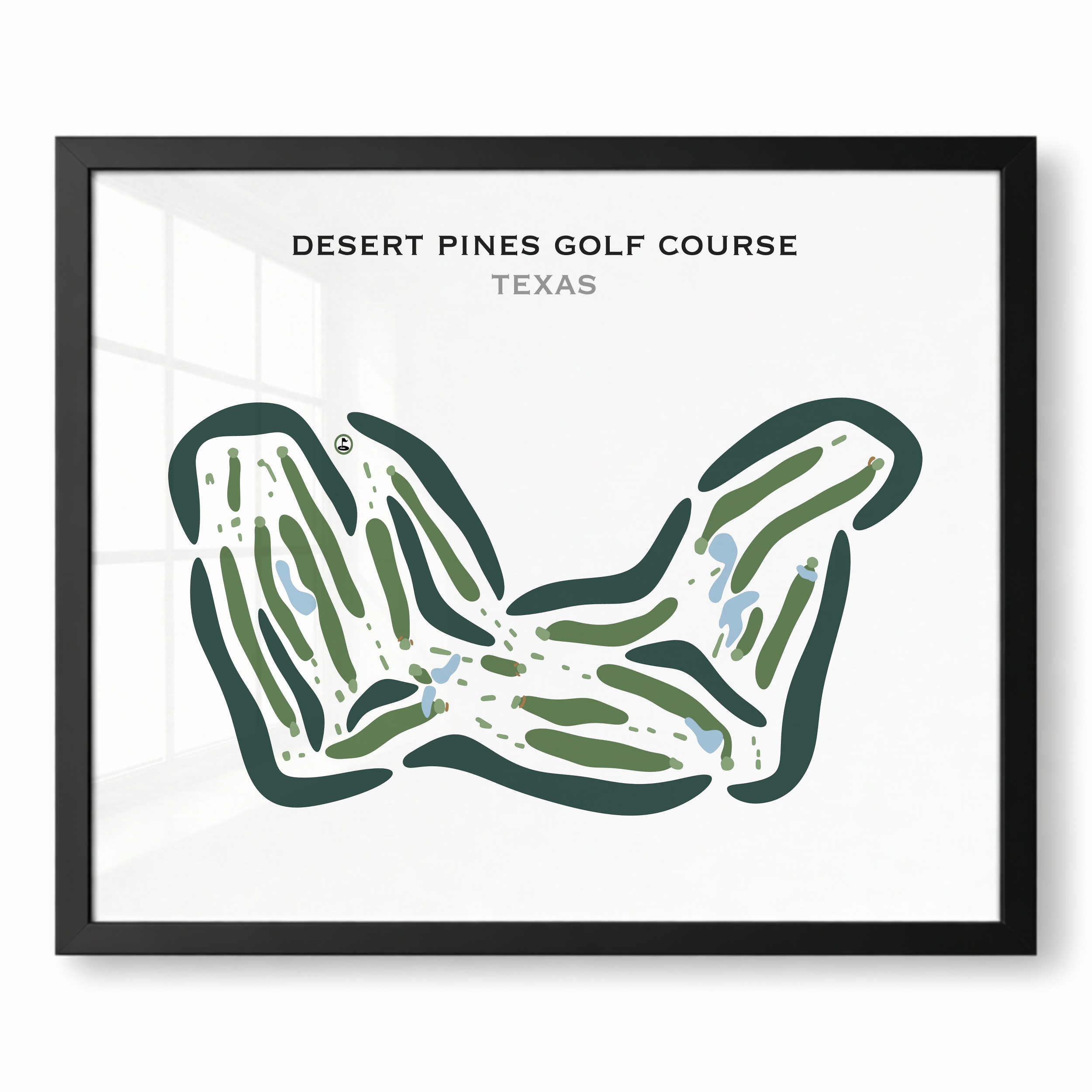 Desert Pines Golf Course, Texas - Printed Golf Courses