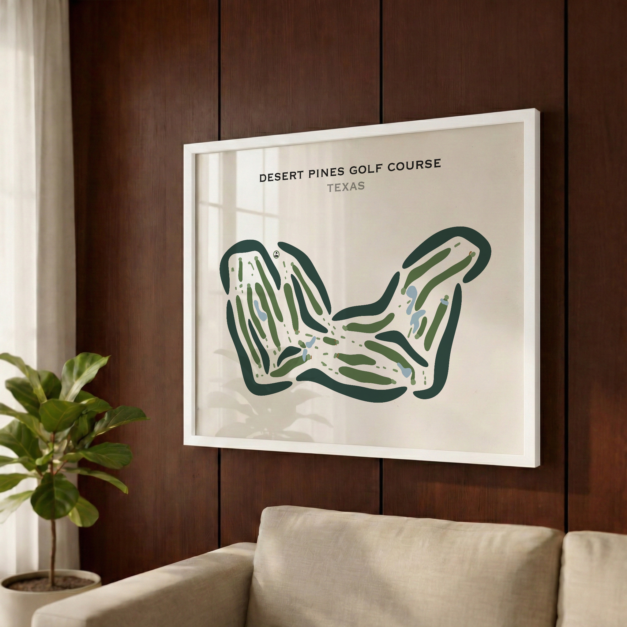 Desert Pines Golf Course, Texas - Printed Golf Courses