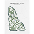 Detroit Golf Club, Michigan - Printed Golf Course