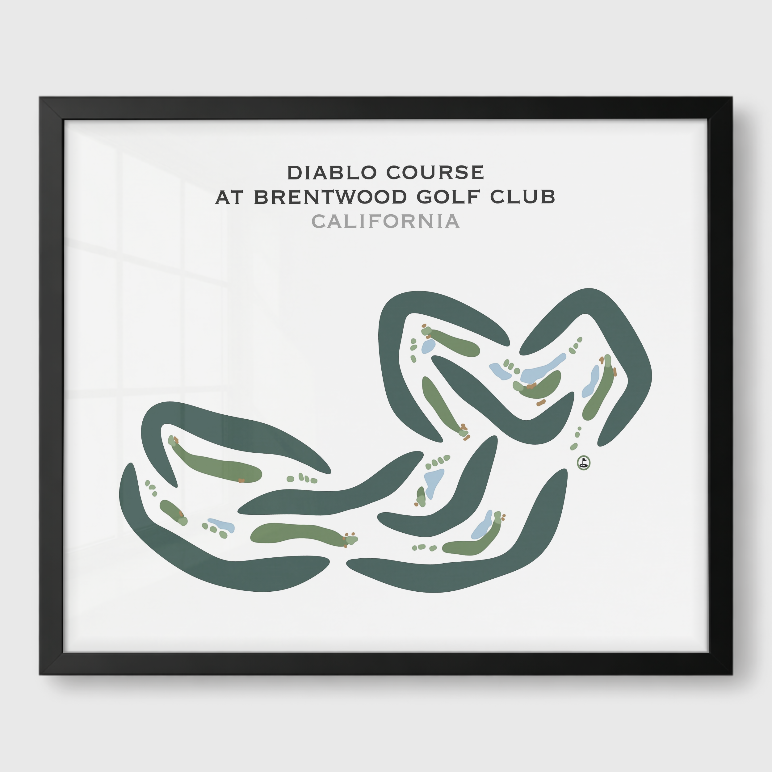 Diablo Course at Brentwood Golf Club, California - Printed Golf Courses