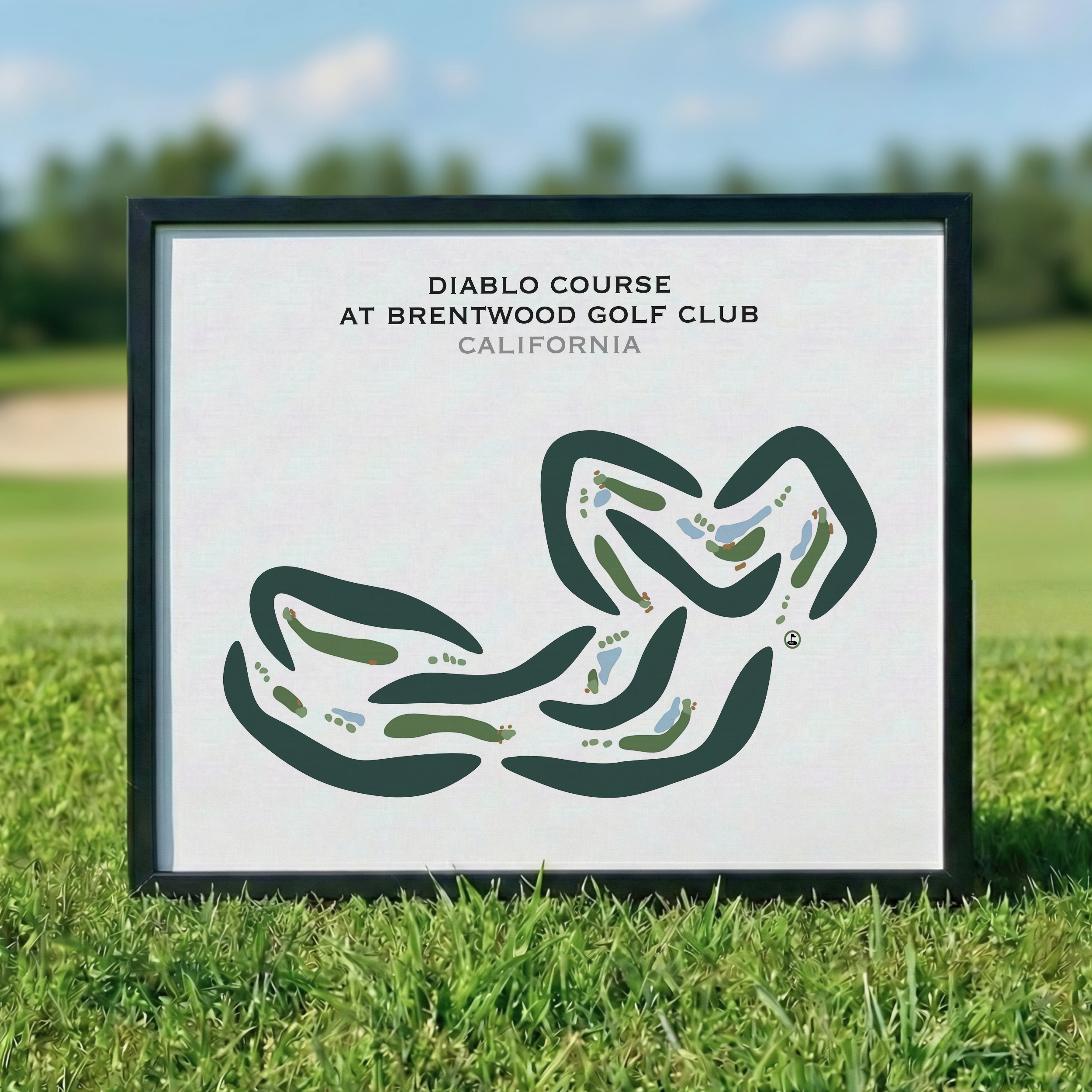 Diablo Course at Brentwood Golf Club, California - Printed Golf Courses