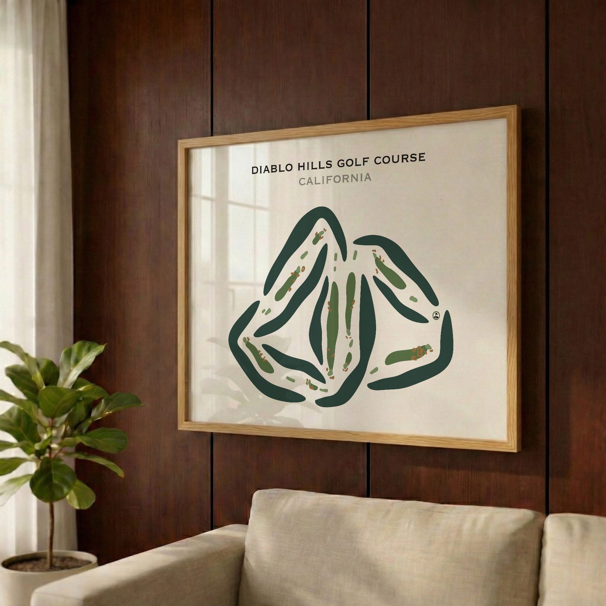 Diablo Hills Golf Course, California - Printed Golf Courses