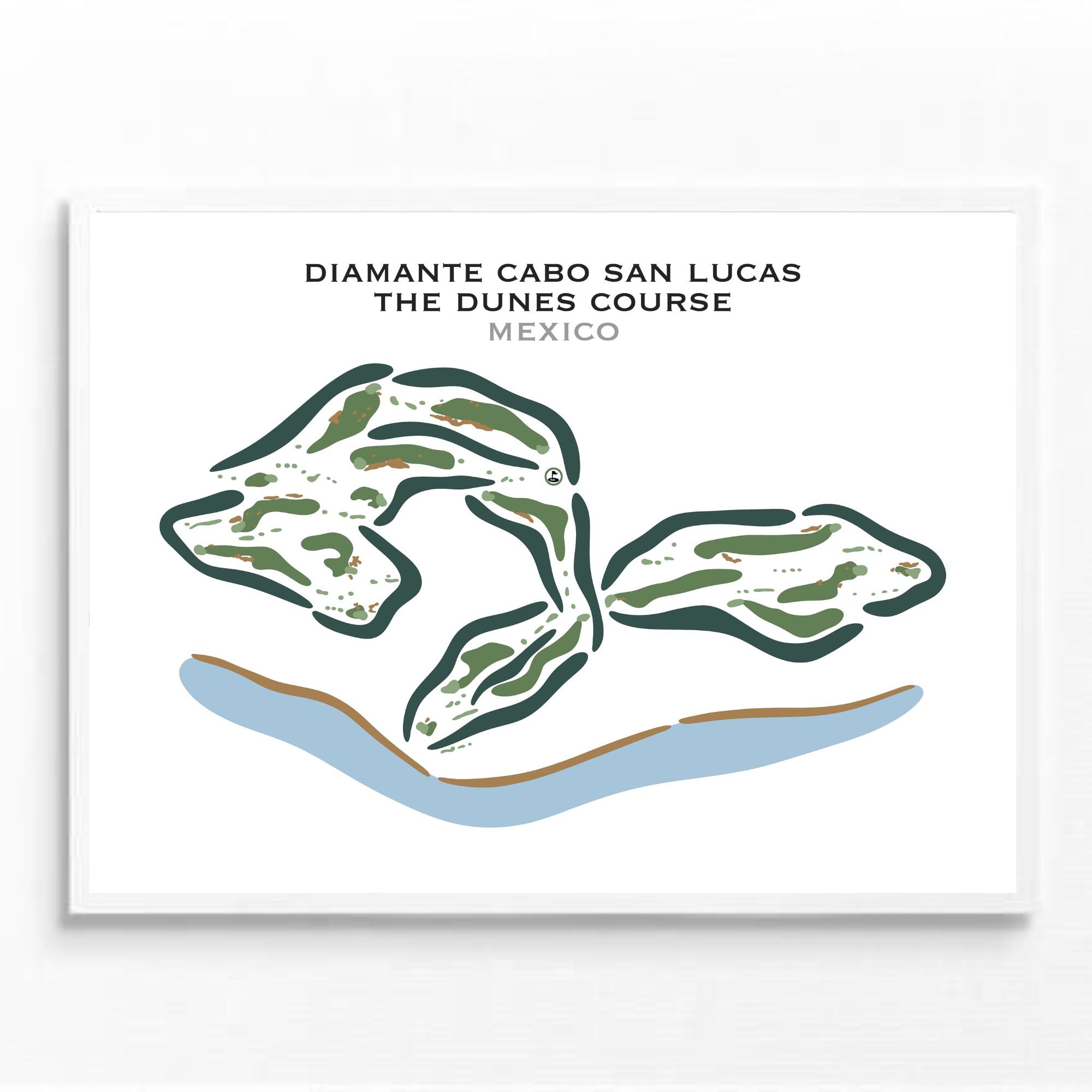 Diamante Cabo San Lucas The Dunes Course, Mexico - Printed Golf Courses