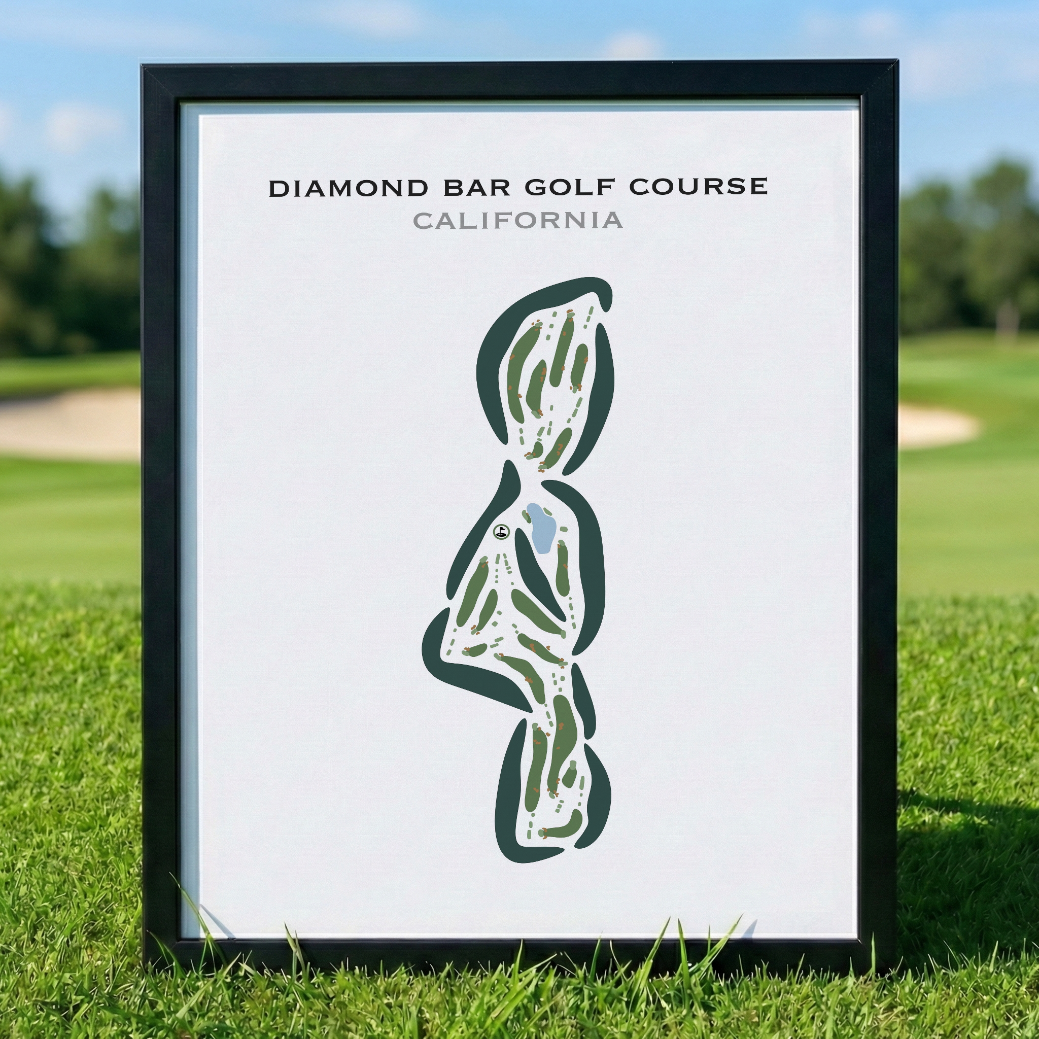 Diamond Bar Golf Course, California - Printed Golf Courses