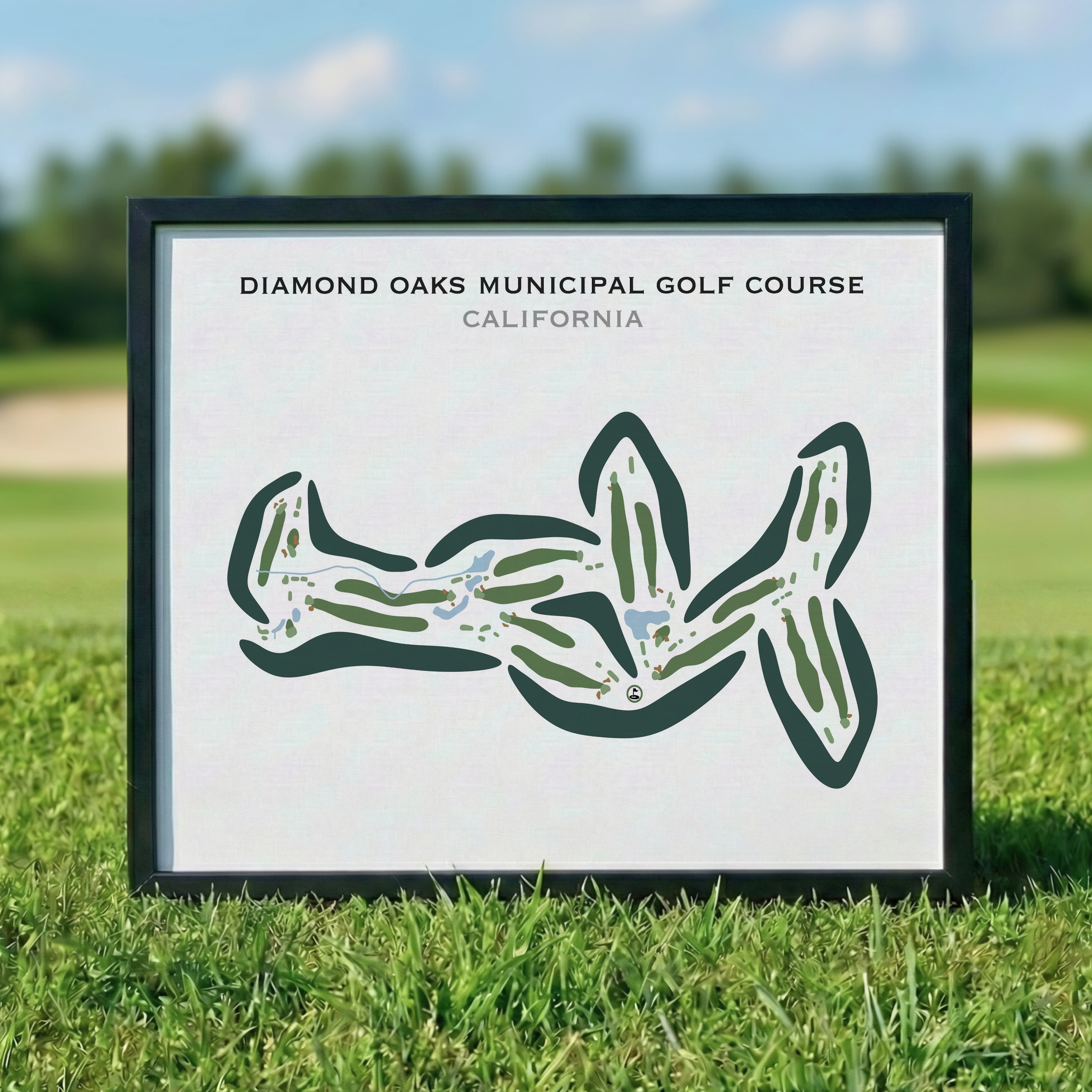 Diamond Oaks Municipal Golf Course, California - Printed Golf Courses