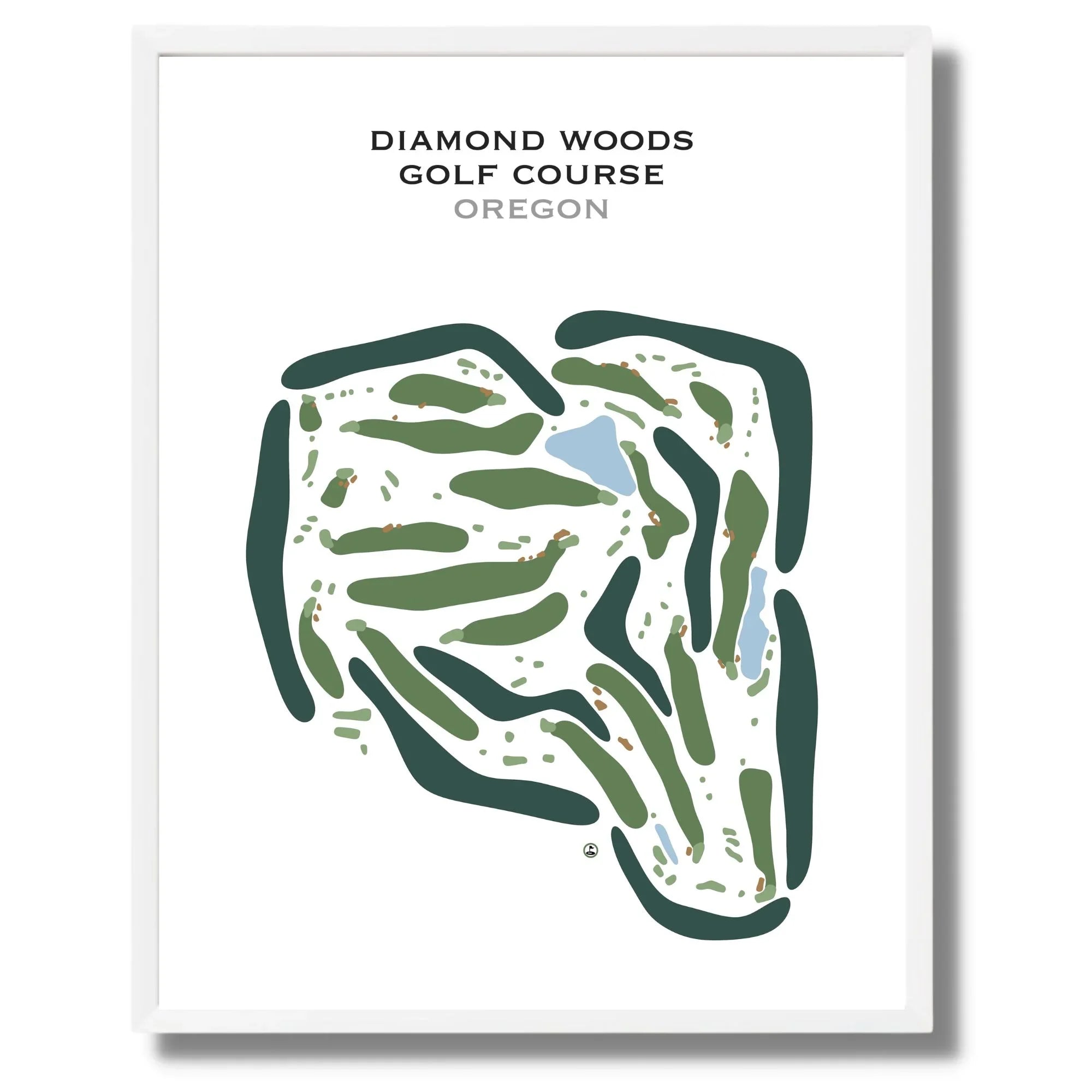 Diamond Woods Golf Course, Oregon - Printed Golf Courses