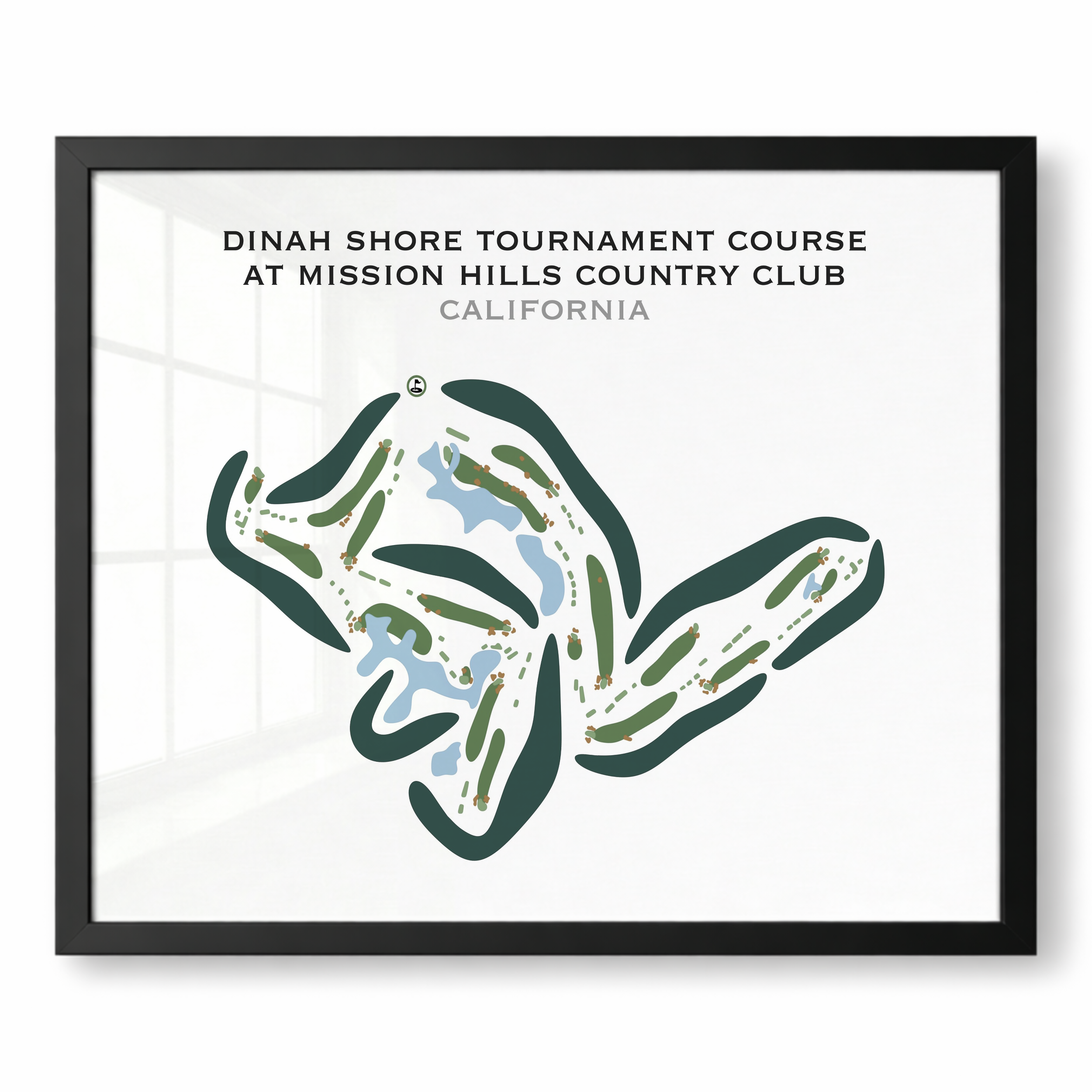 Dinah Shore Tournament Course at Mission Hills Country Club, California - Printed Golf Courses