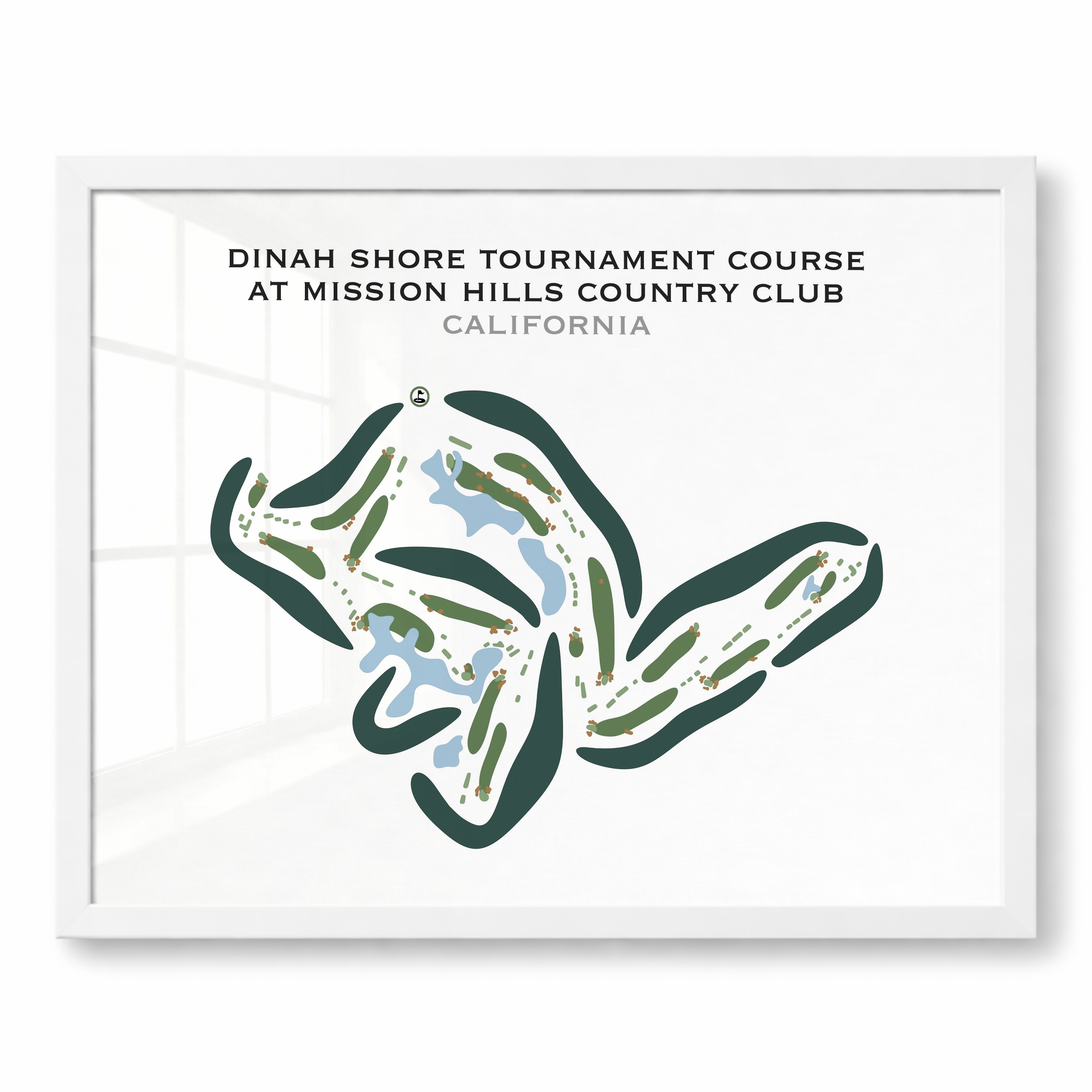 Dinah Shore Tournament Course at Mission Hills Country Club, California - Printed Golf Courses