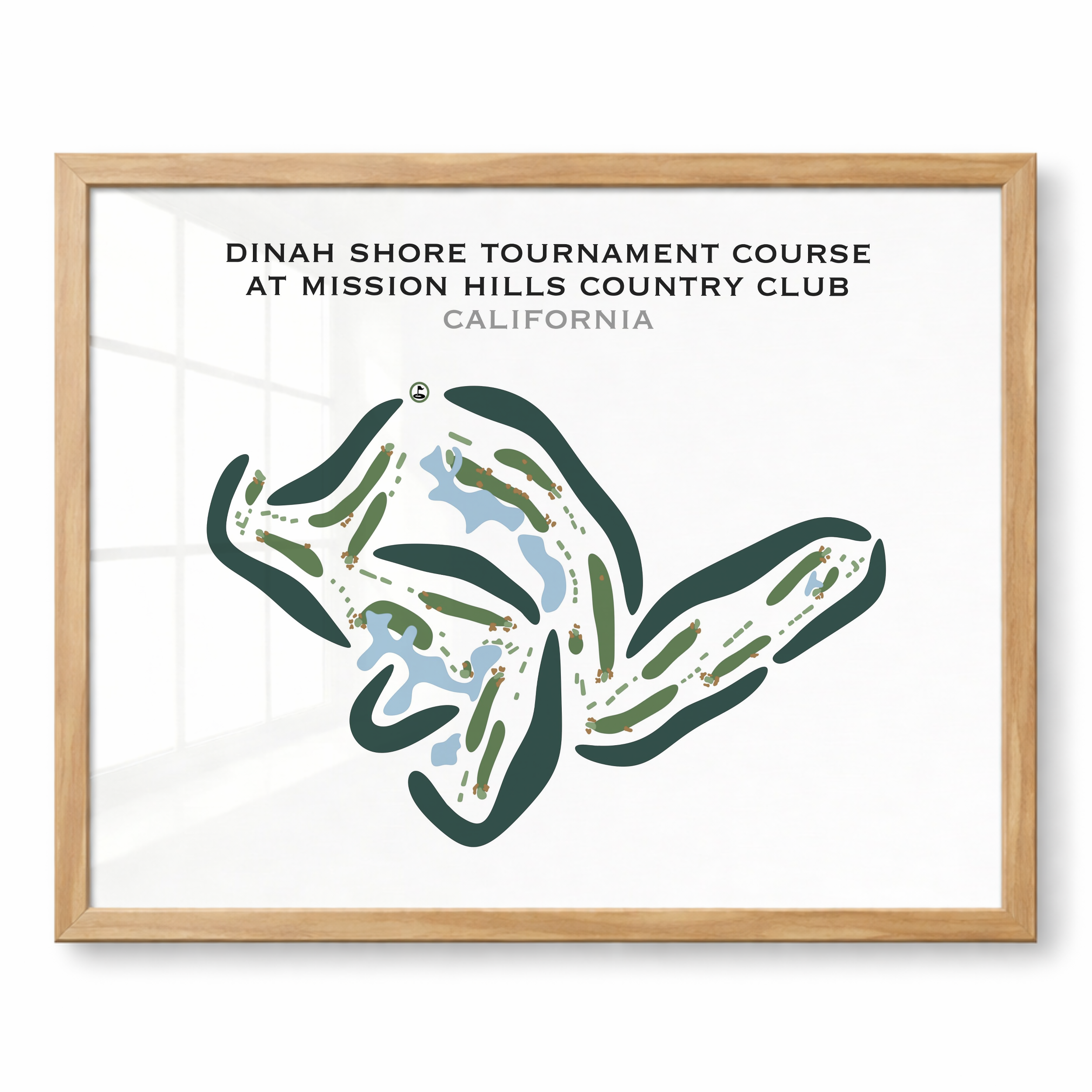 Dinah Shore Tournament Course at Mission Hills Country Club, California - Printed Golf Courses