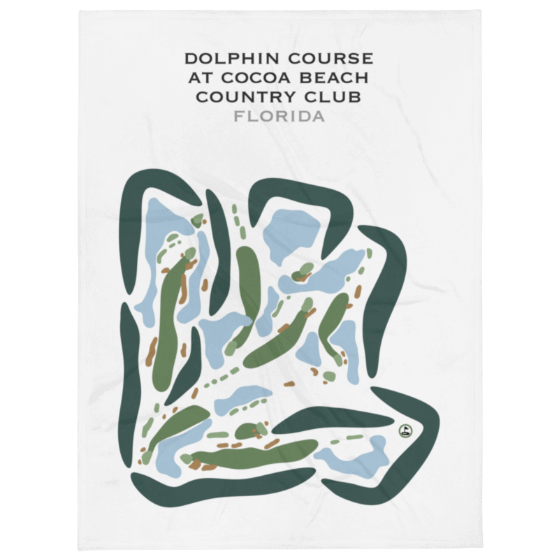 Dolphin Course at Cocoa Beach Country Club, Florida - Printed Golf Courses