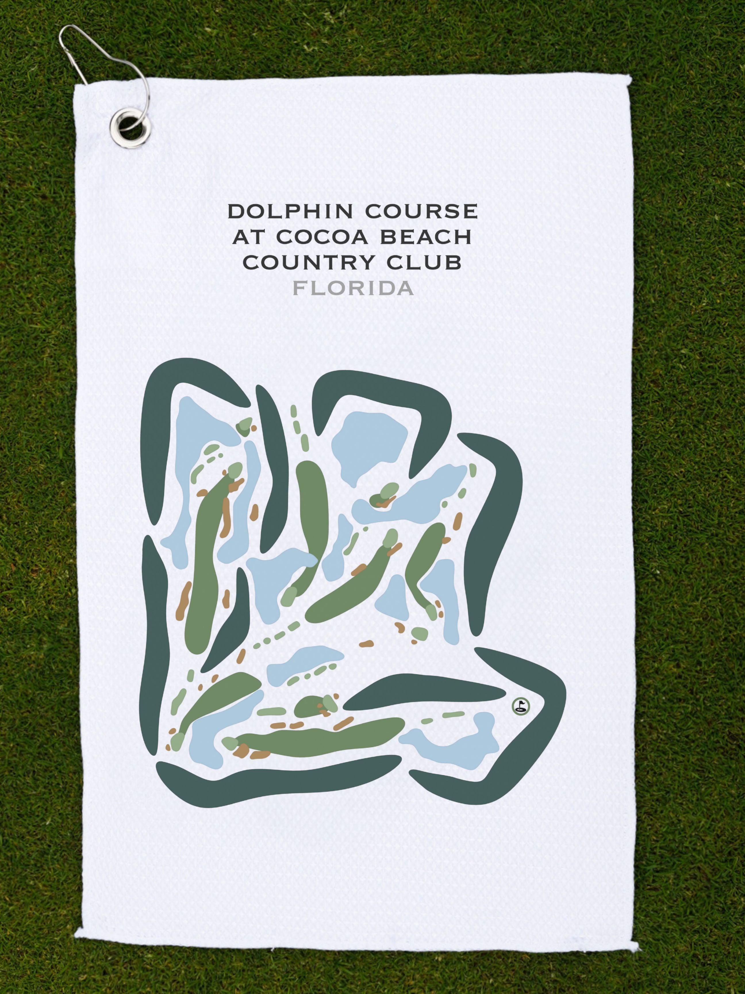 Dolphin Course at Cocoa Beach Country Club, Florida - Printed Golf Courses