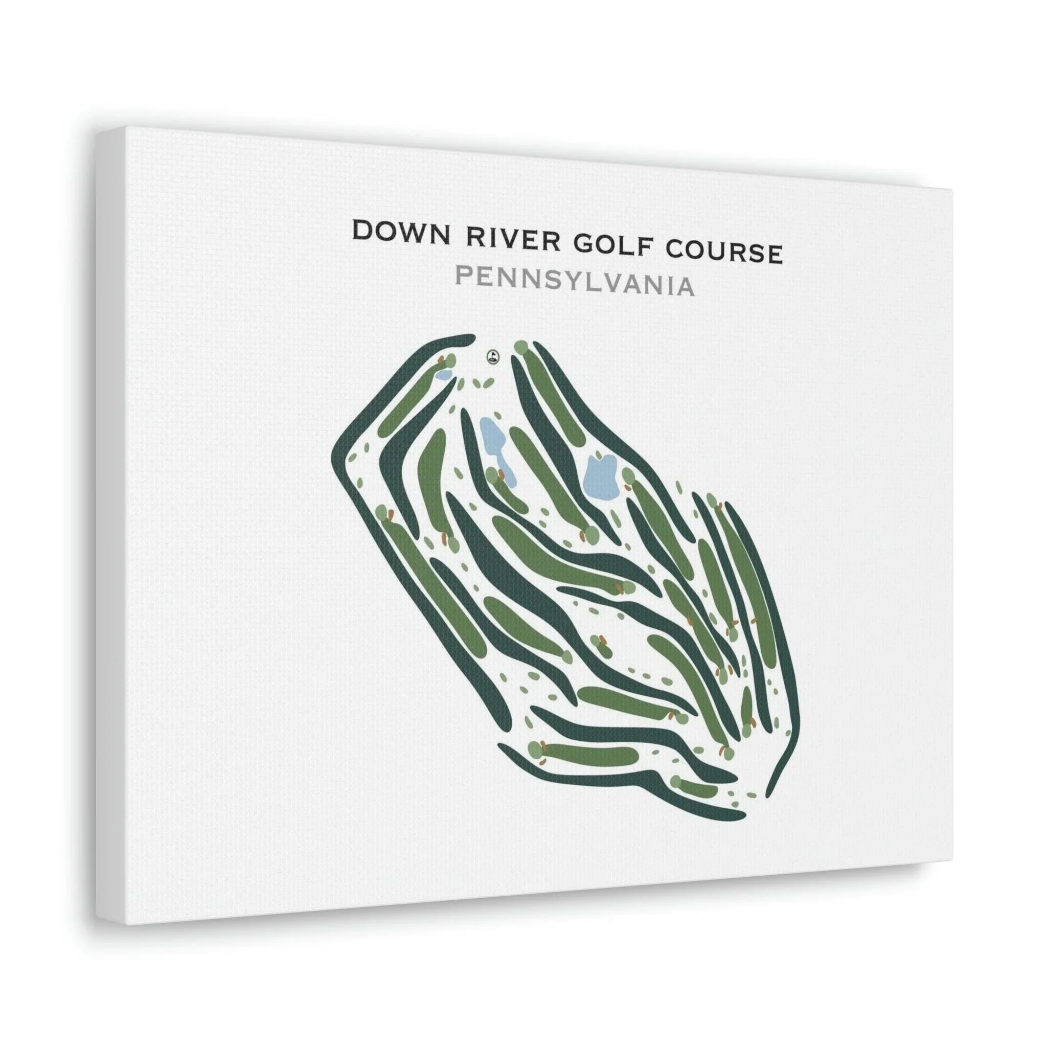Down River Golf Course, Pennsylvania - Printed Golf Courses