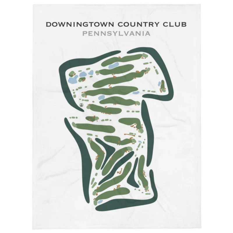 Downingtown Country Club, Pennsylvania - Printed Golf Course
