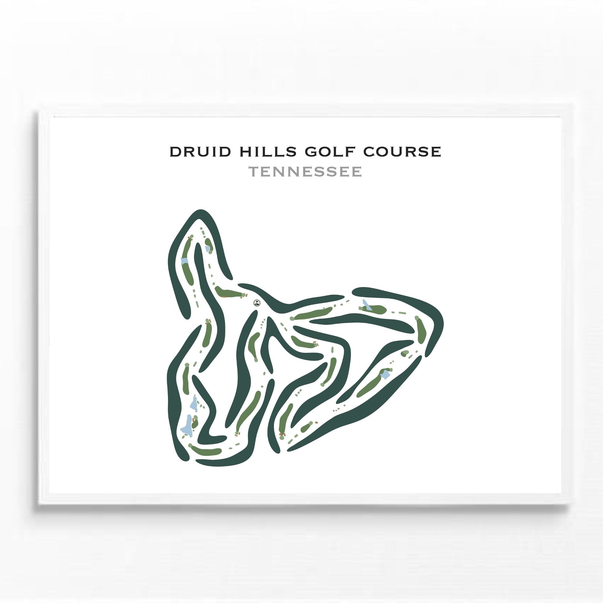 Druid Hills Golf Course, Tennessee - Printed Golf Courses