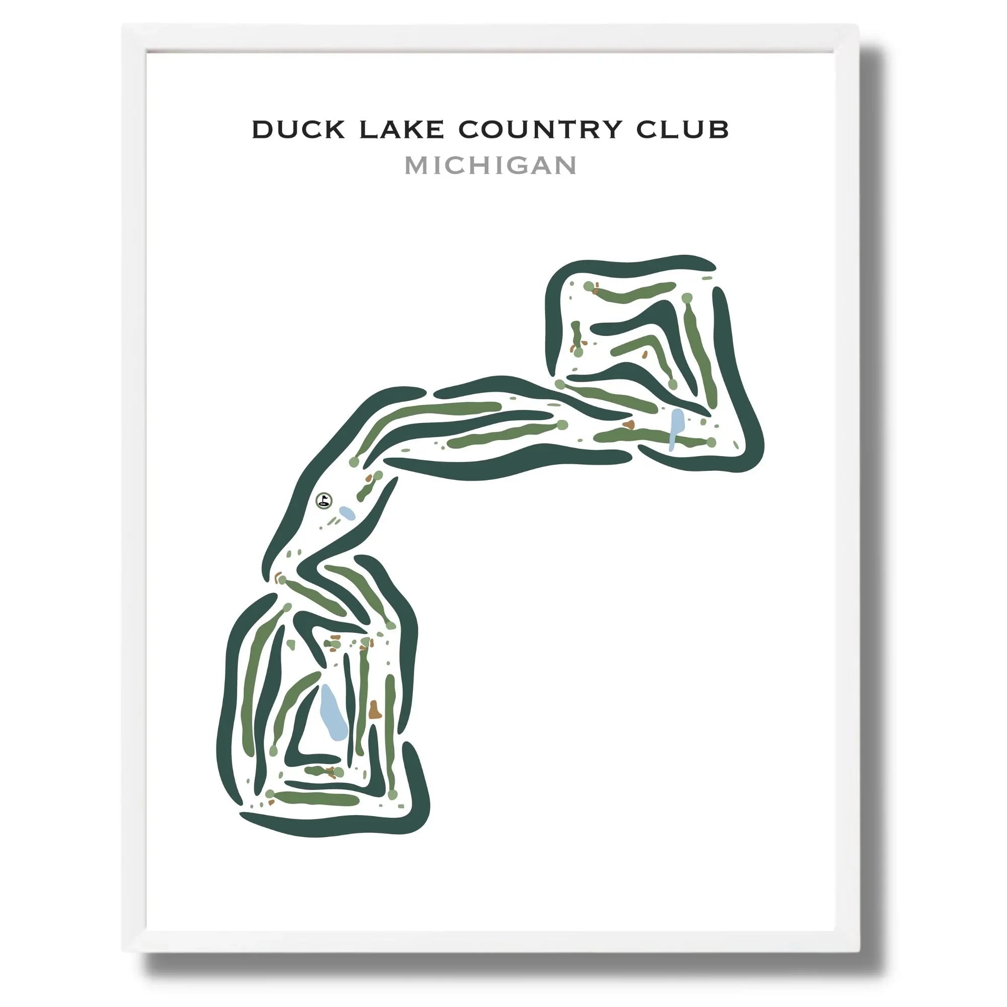 Duck Lake Country Club, Michigan - Printed Golf Courses