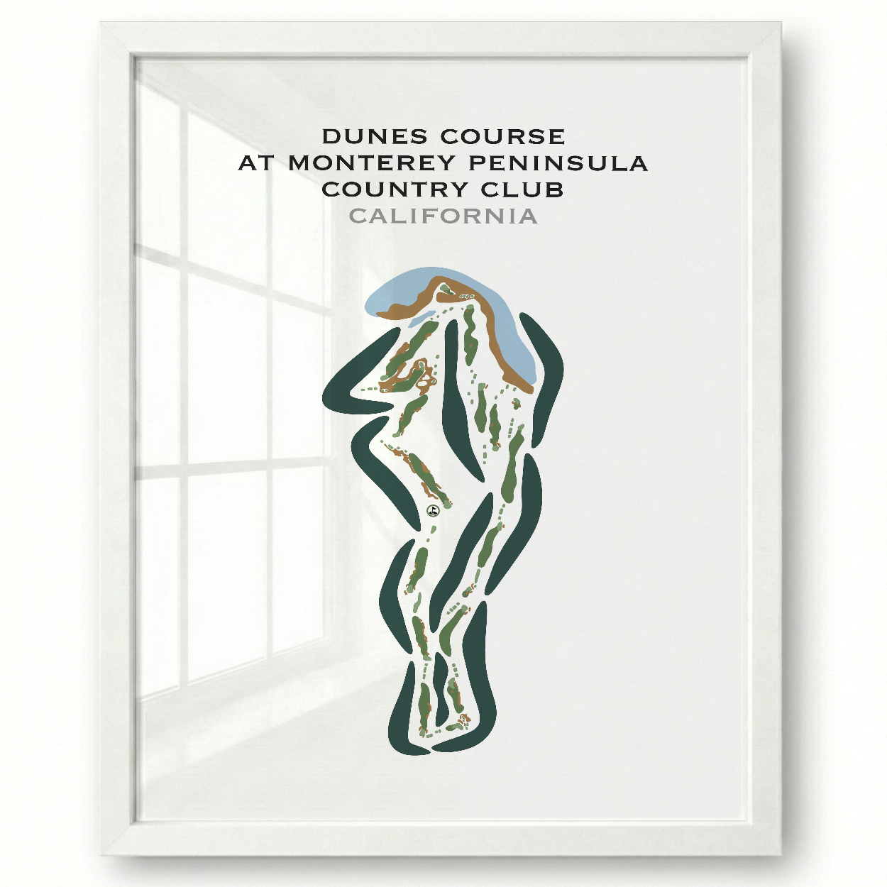 Dunes Course at Monterey Peninsula Country Club, California - Printed Golf Courses