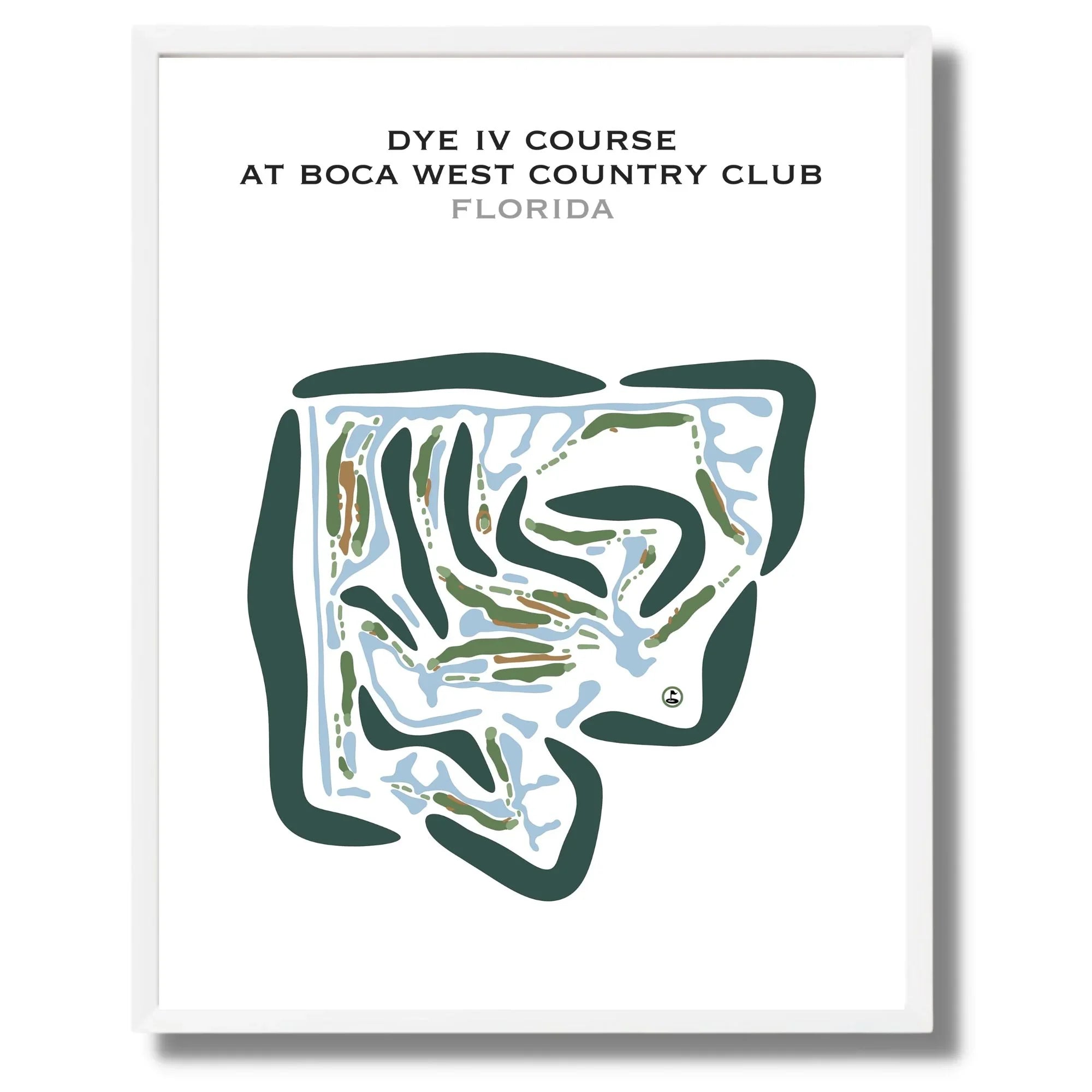 Dye IV Course at Boca West Country Club, Florida - Printed Golf Courses