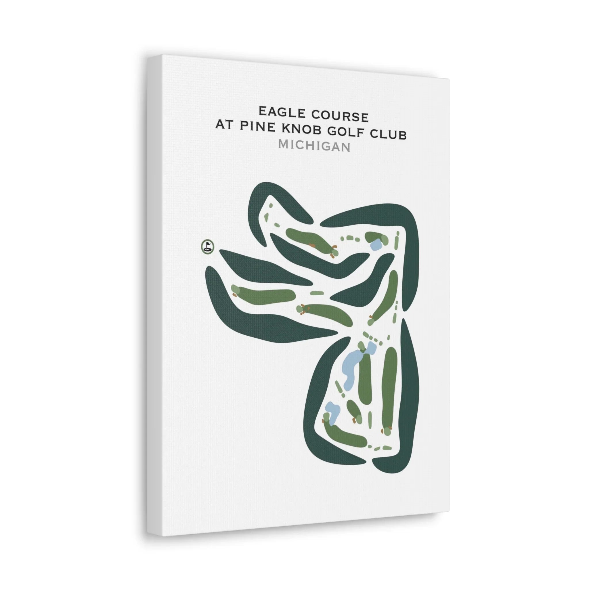 Eagle Course at Pine Knob Golf Club, Clarkston, Michigan - Printed Golf Courses