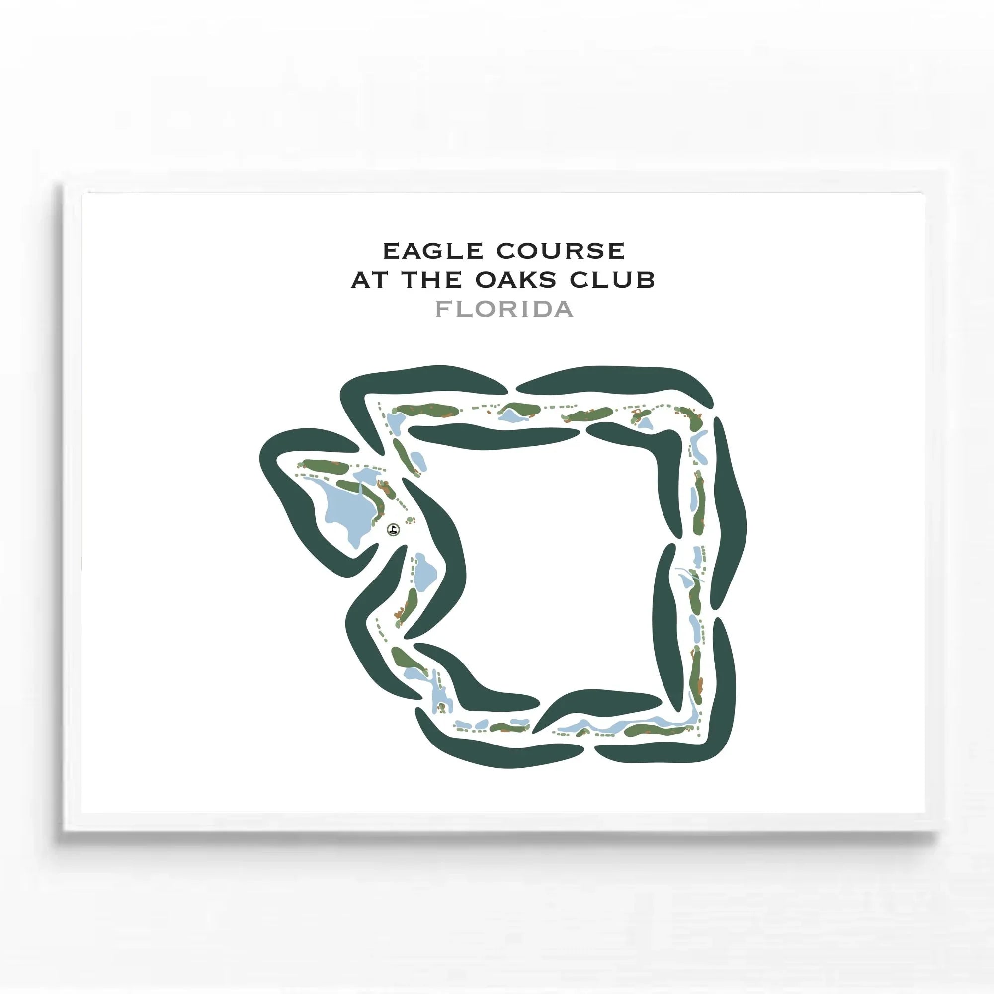 Eagle Course at The Oaks Club, Florida - Printed Golf Courses