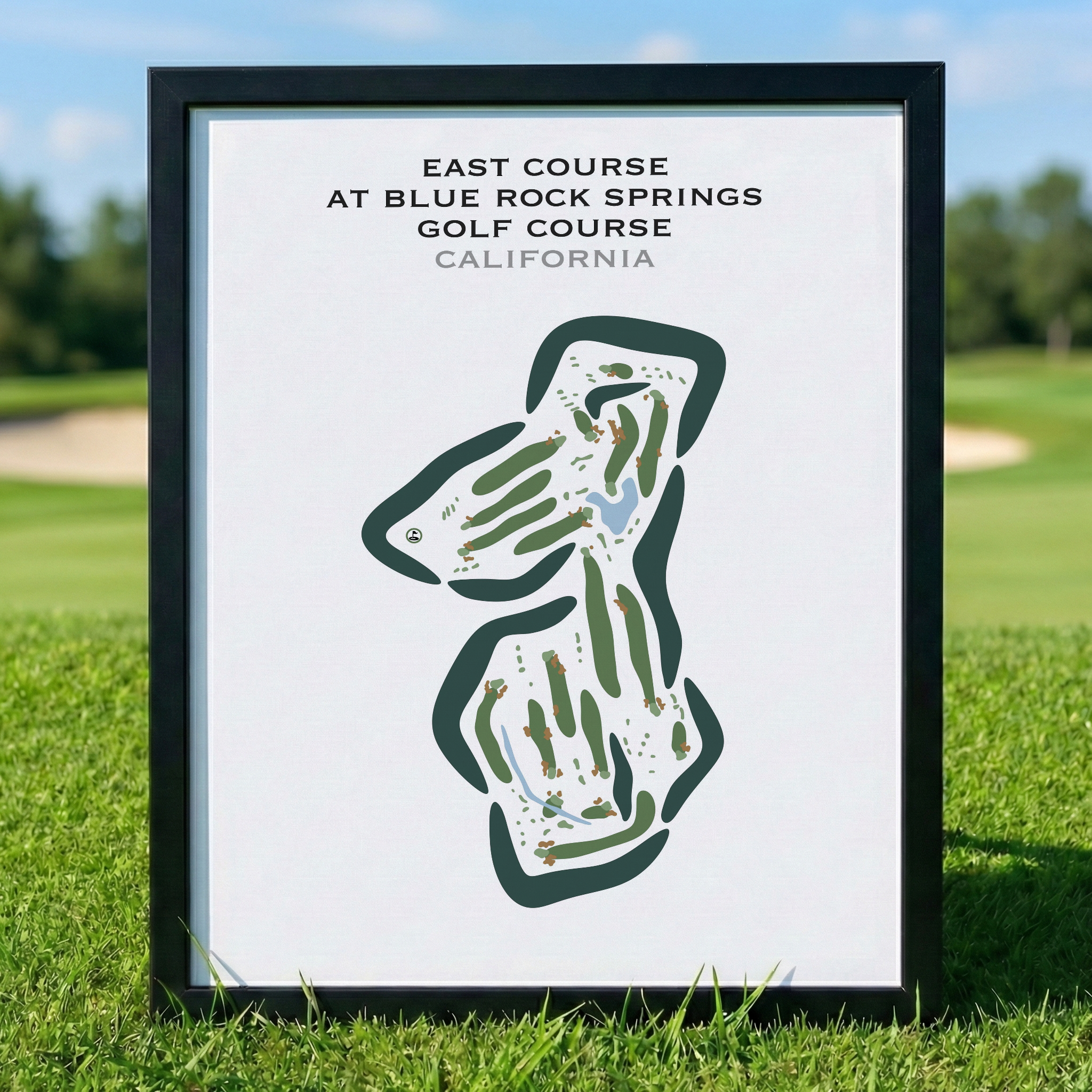 East Course at Blue Rock Springs Golf Course, California - Printed Golf Courses